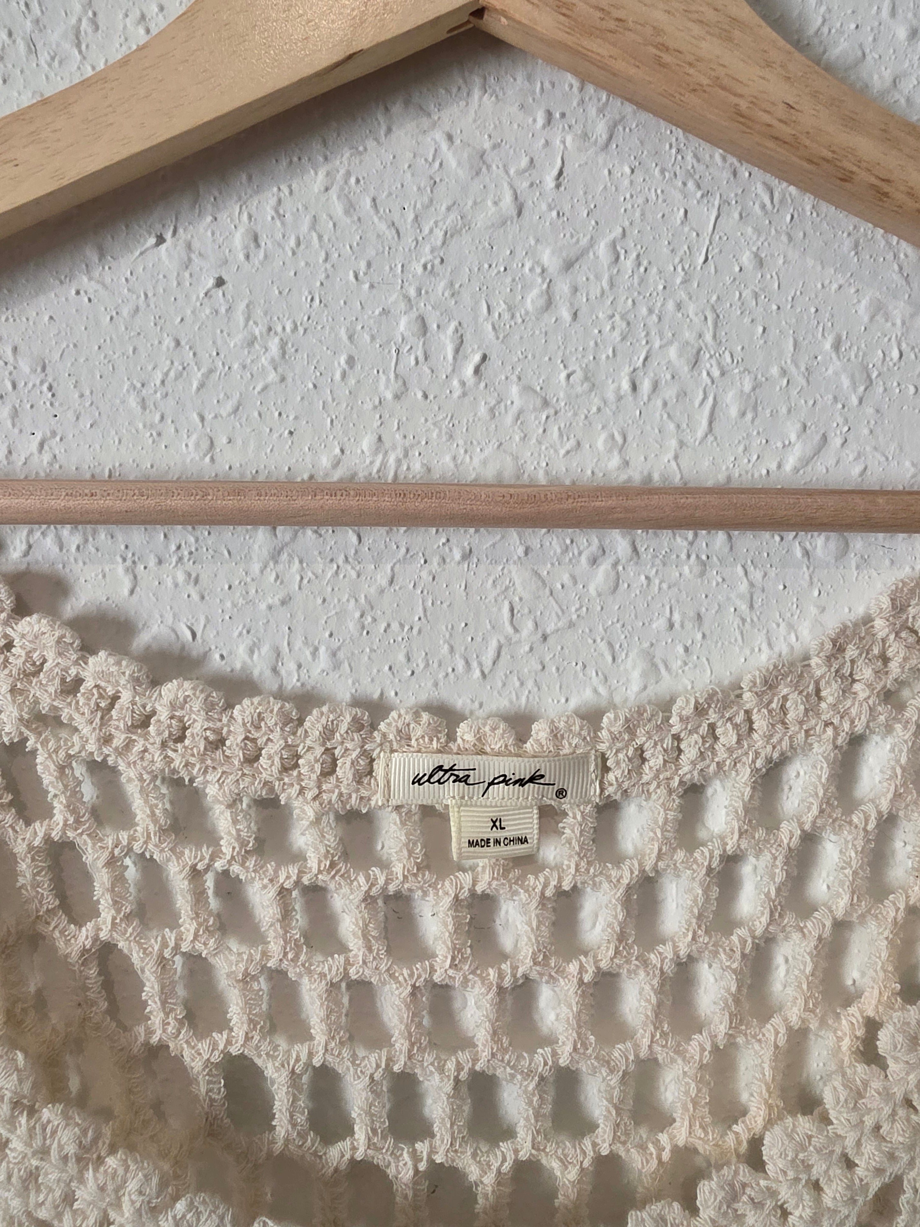 Crochet Knit Cotton Tank (XL)