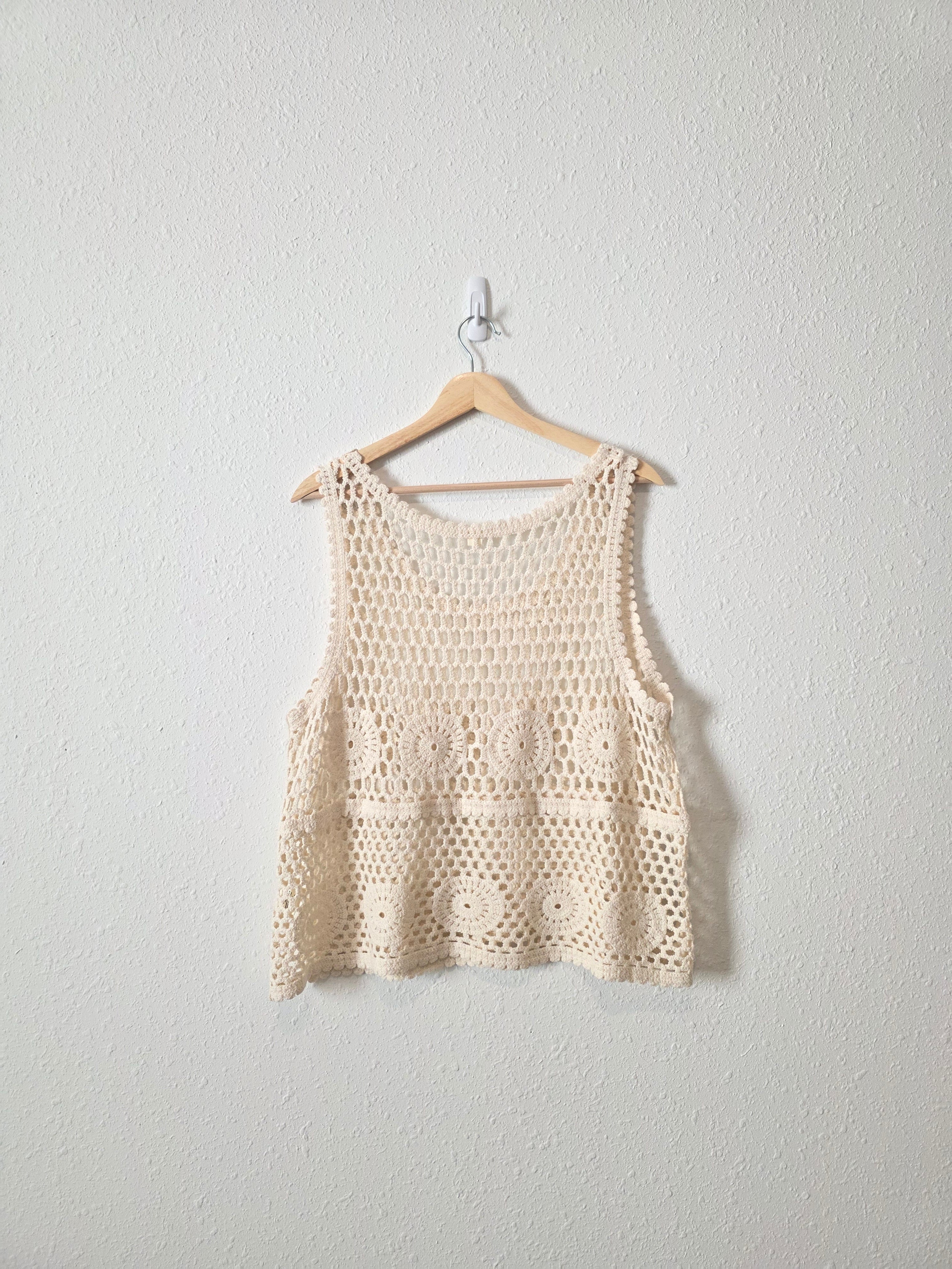 Crochet Knit Cotton Tank (XL)