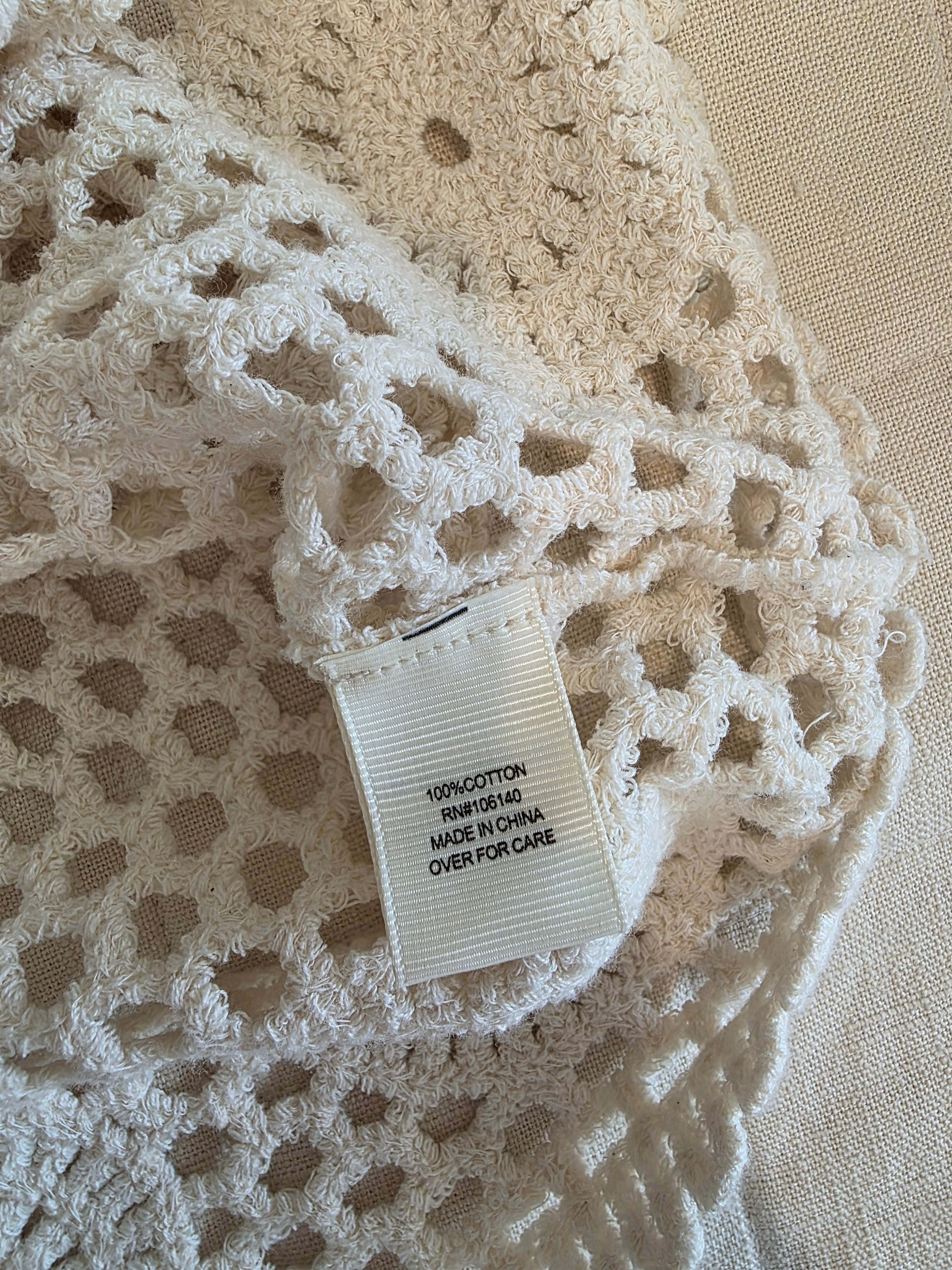 Crochet Knit Cotton Tank (XL)