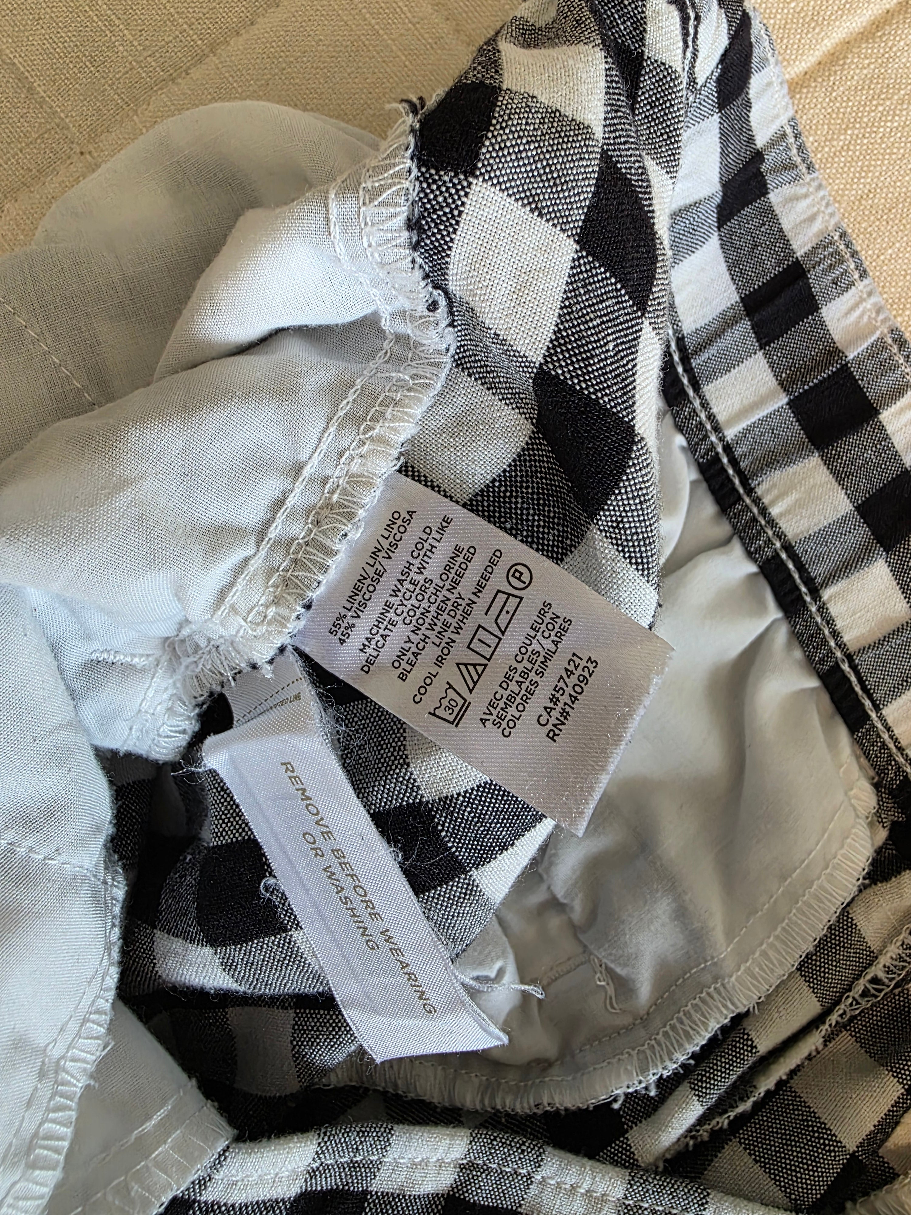 Loft Checkered Wide Leg Pants (M)