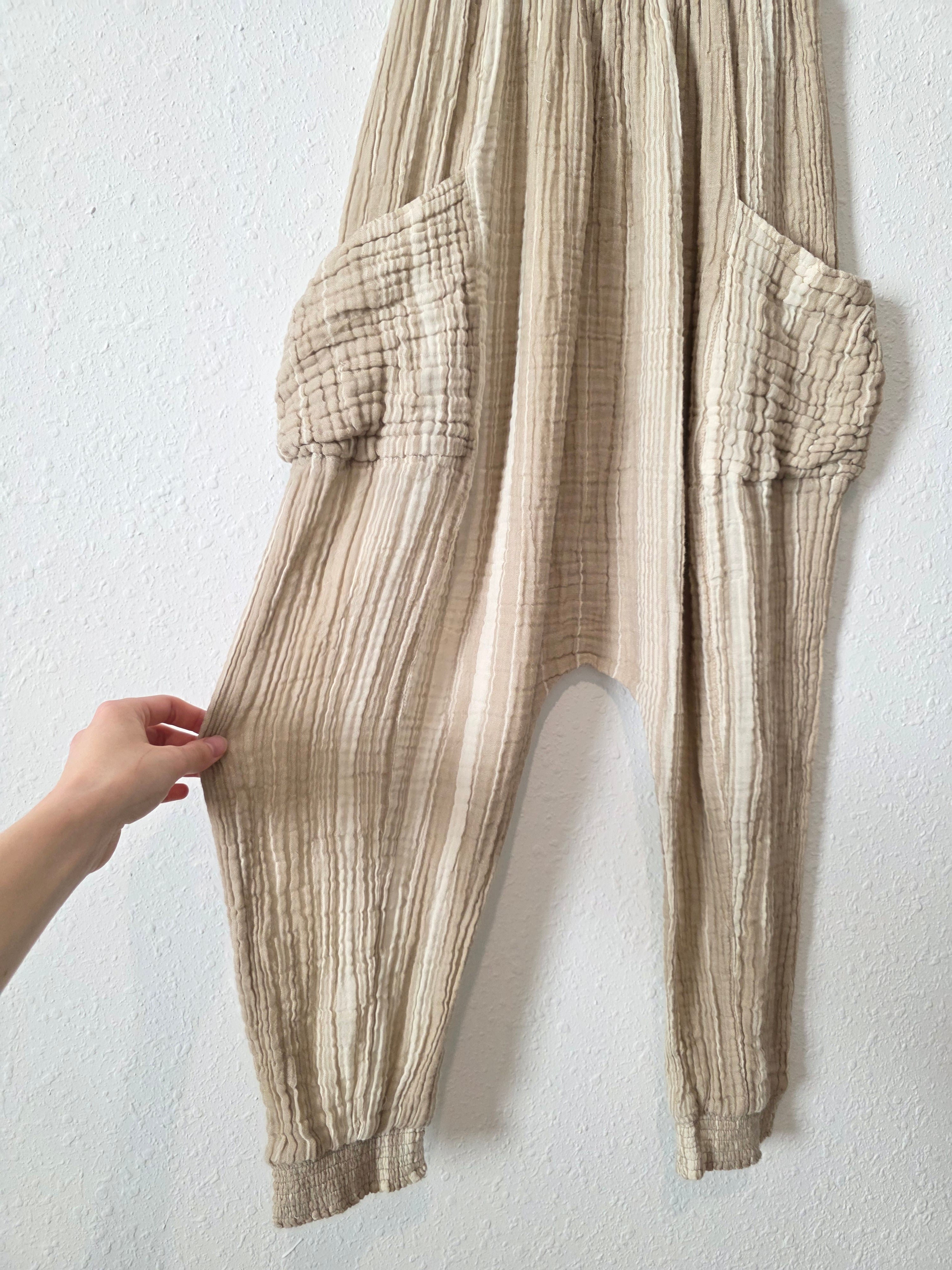 Free People Striped Baggy Pants (S)