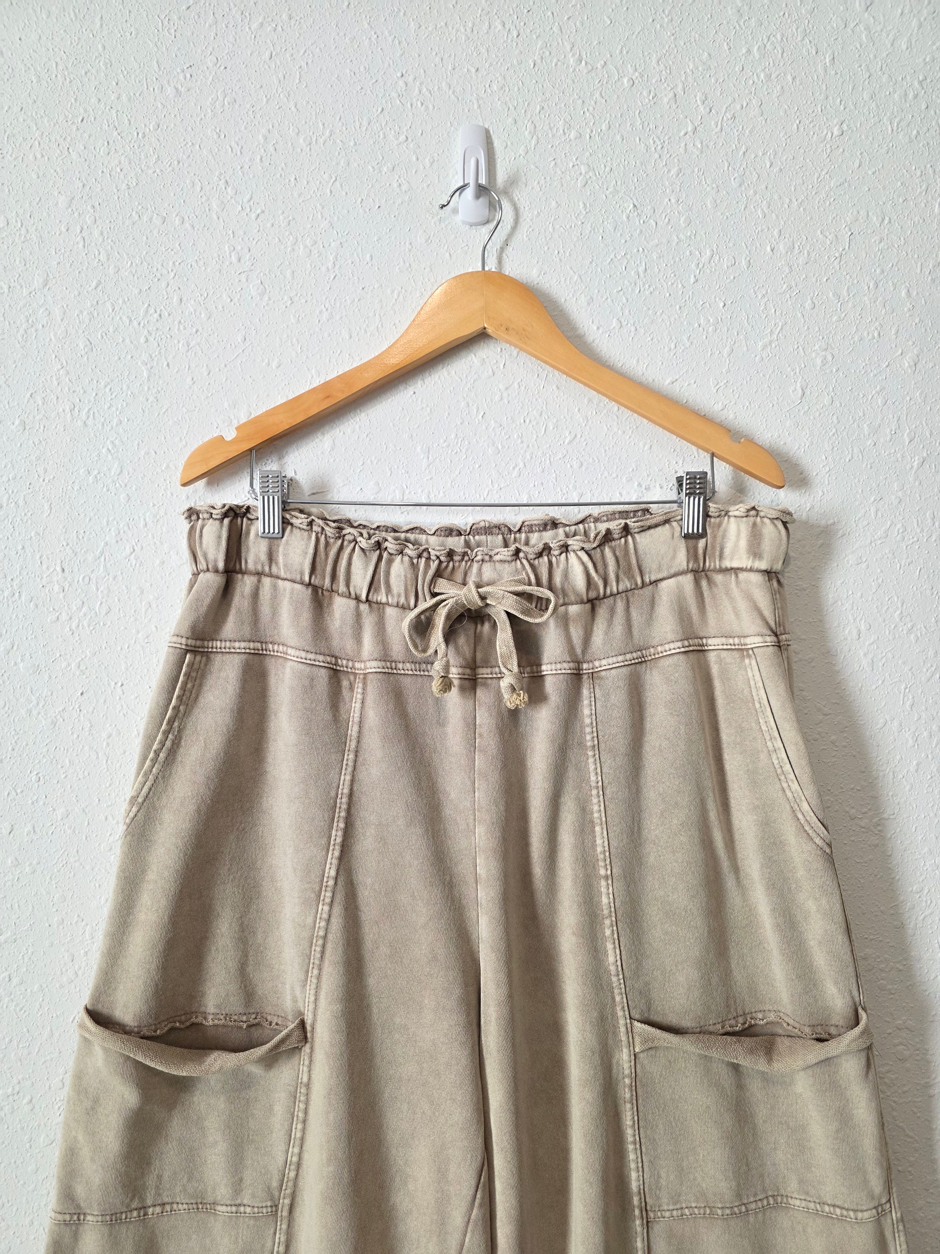 Easel Neutral Wide Leg Pants (1X)