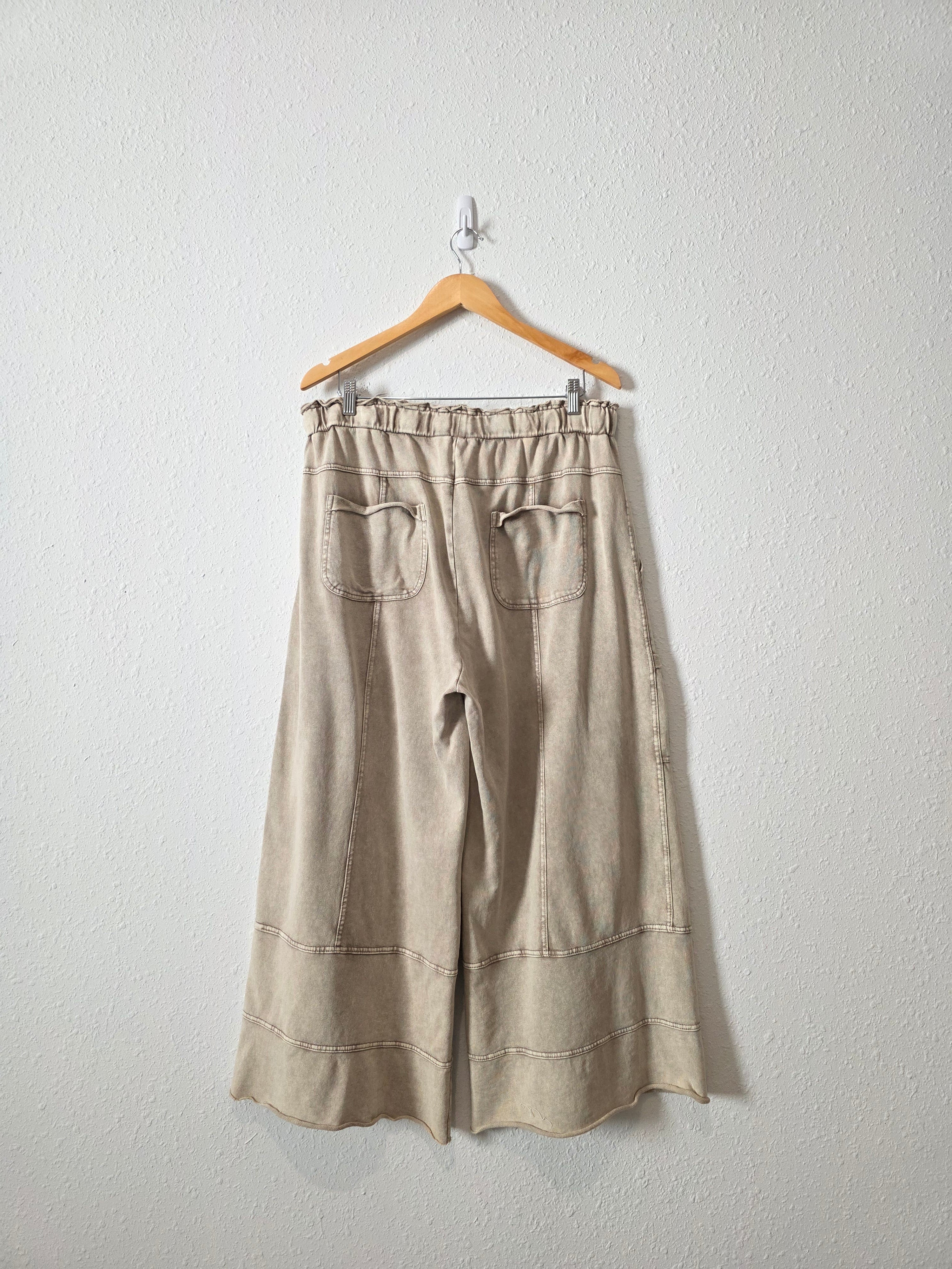 Easel Neutral Wide Leg Pants (1X)