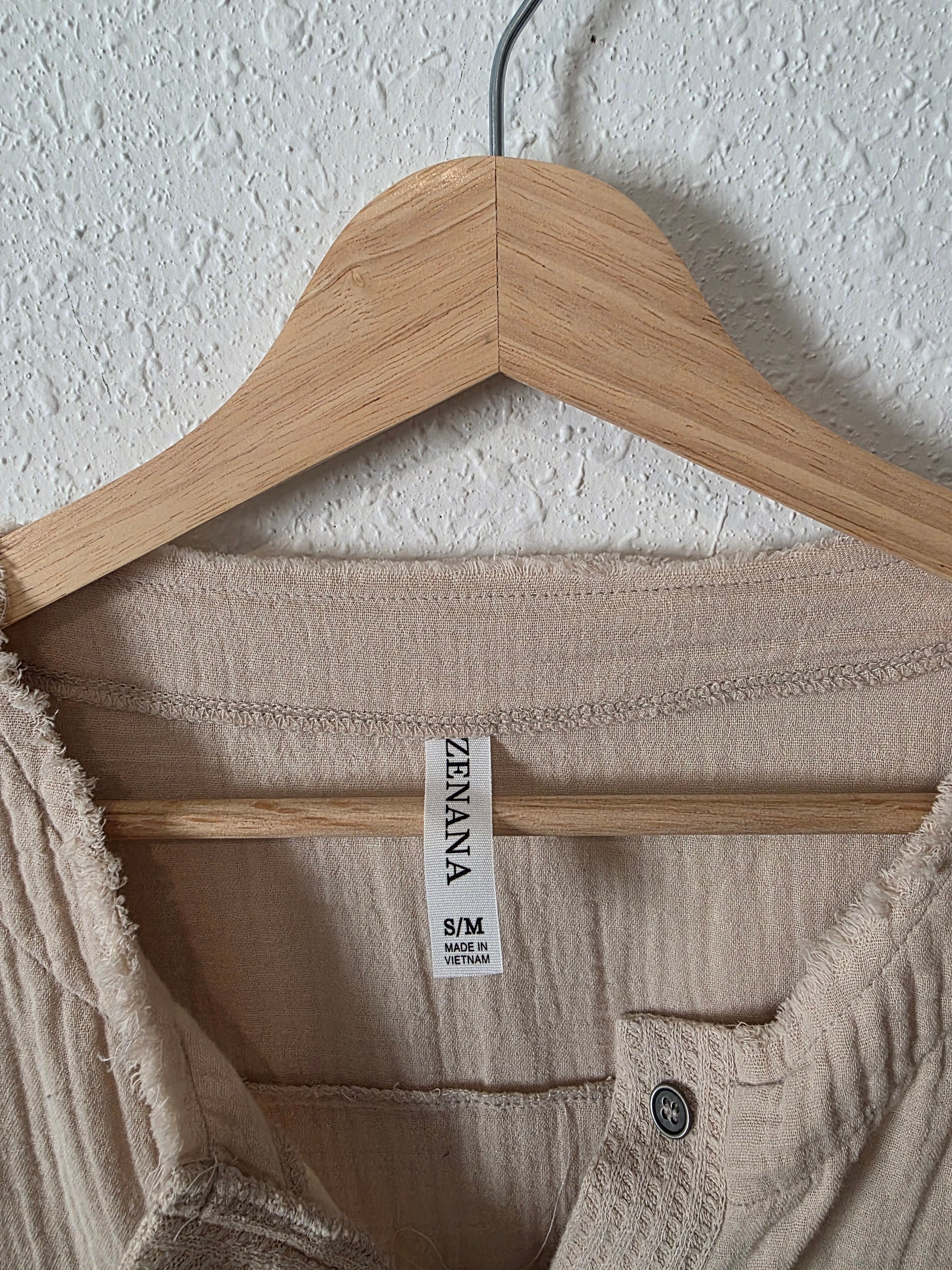 Zenana Oversized Gauze Top (S/M)