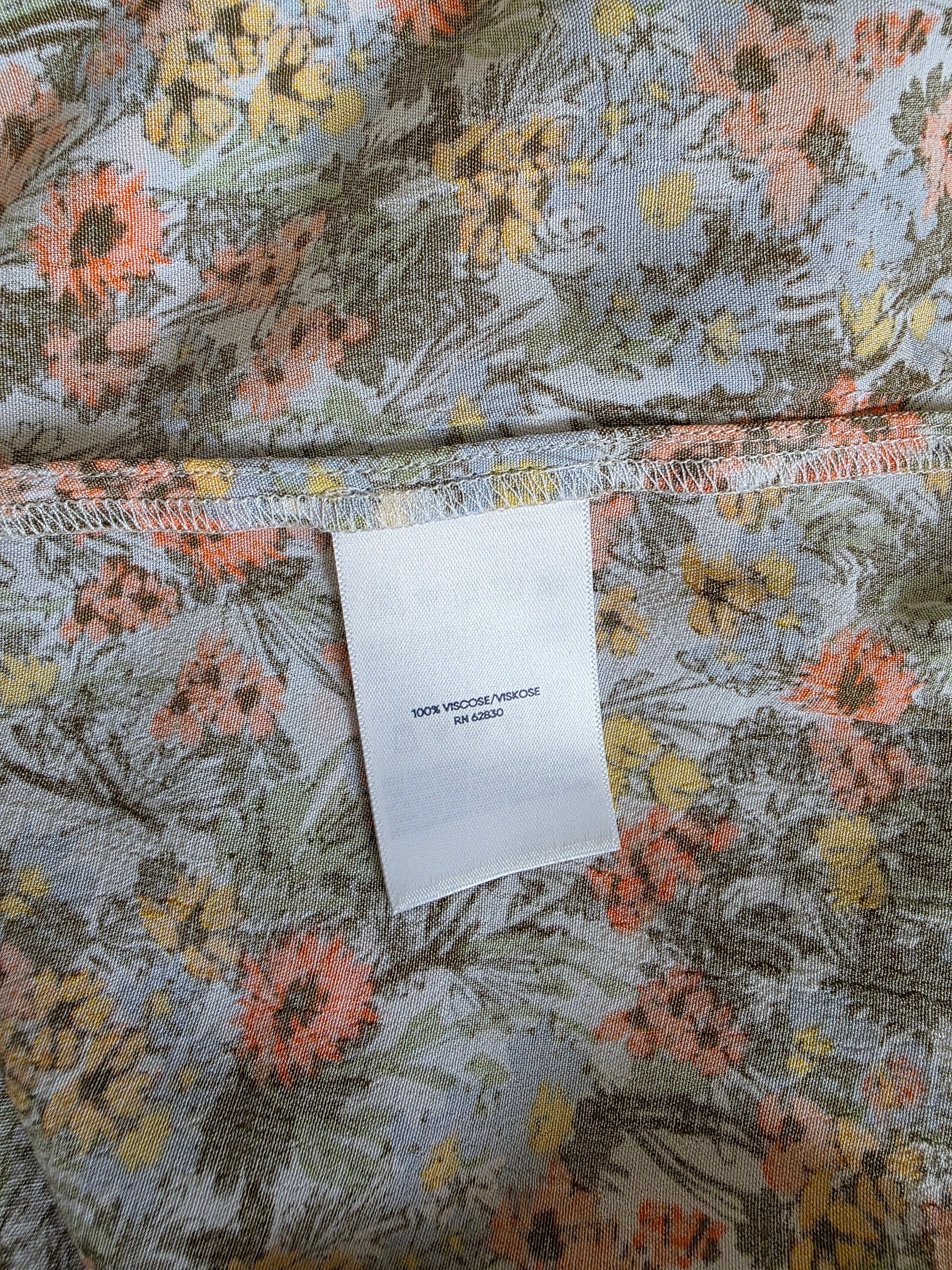 Floral Ruffle Midi Dress (2X)
