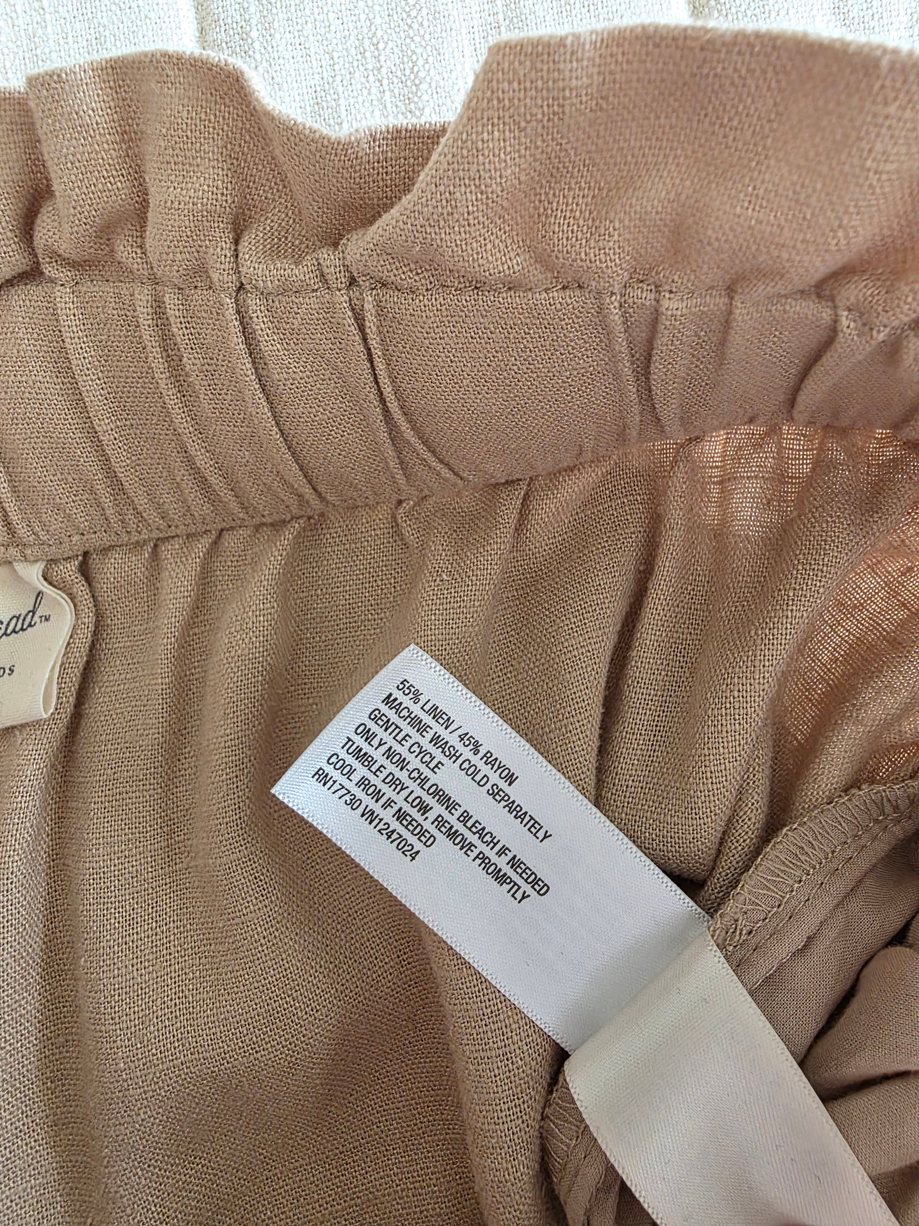 Linen Blend Midi Skirt (M)