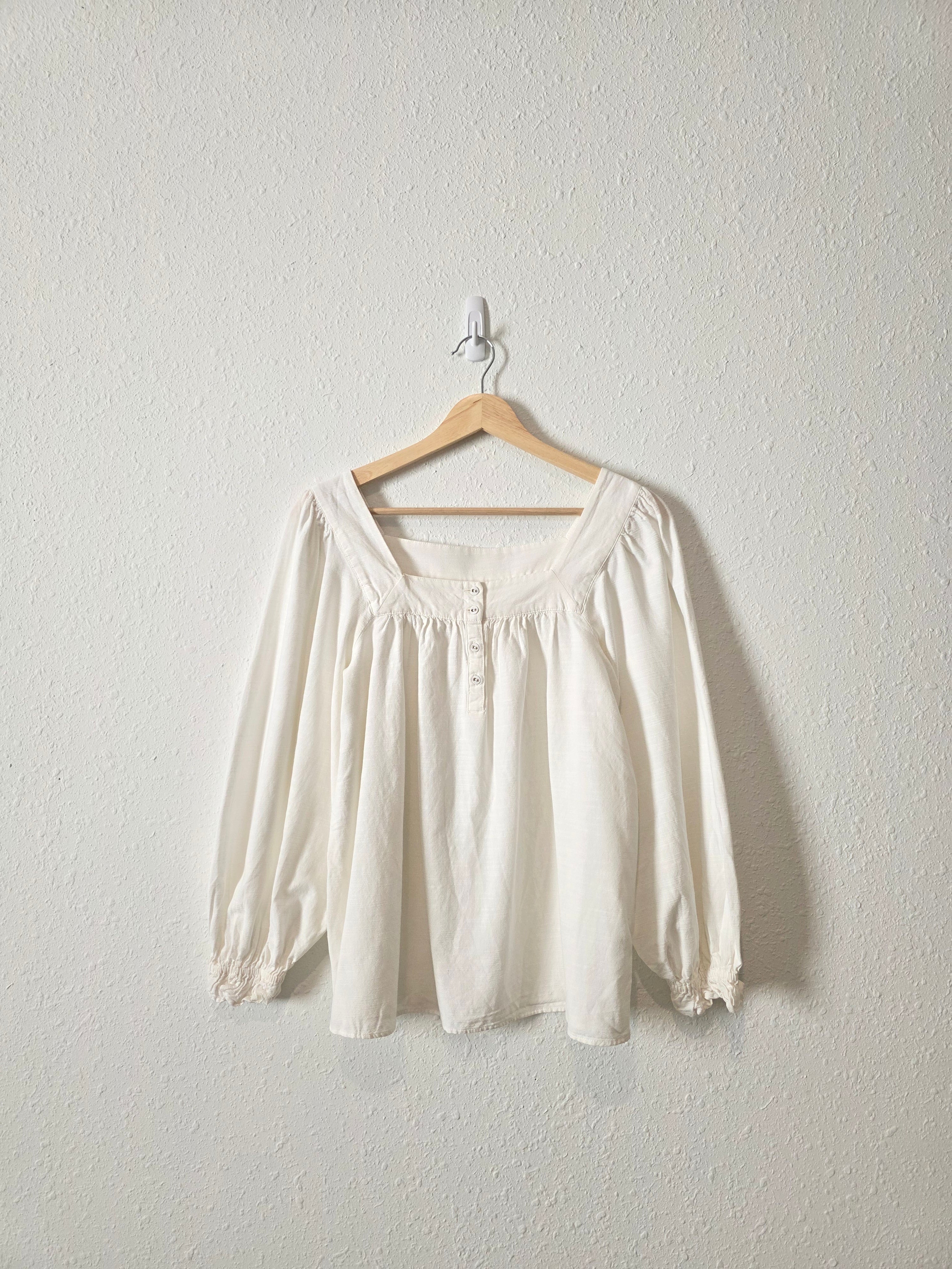 Puff Sleeve Square Neck Top (XS)