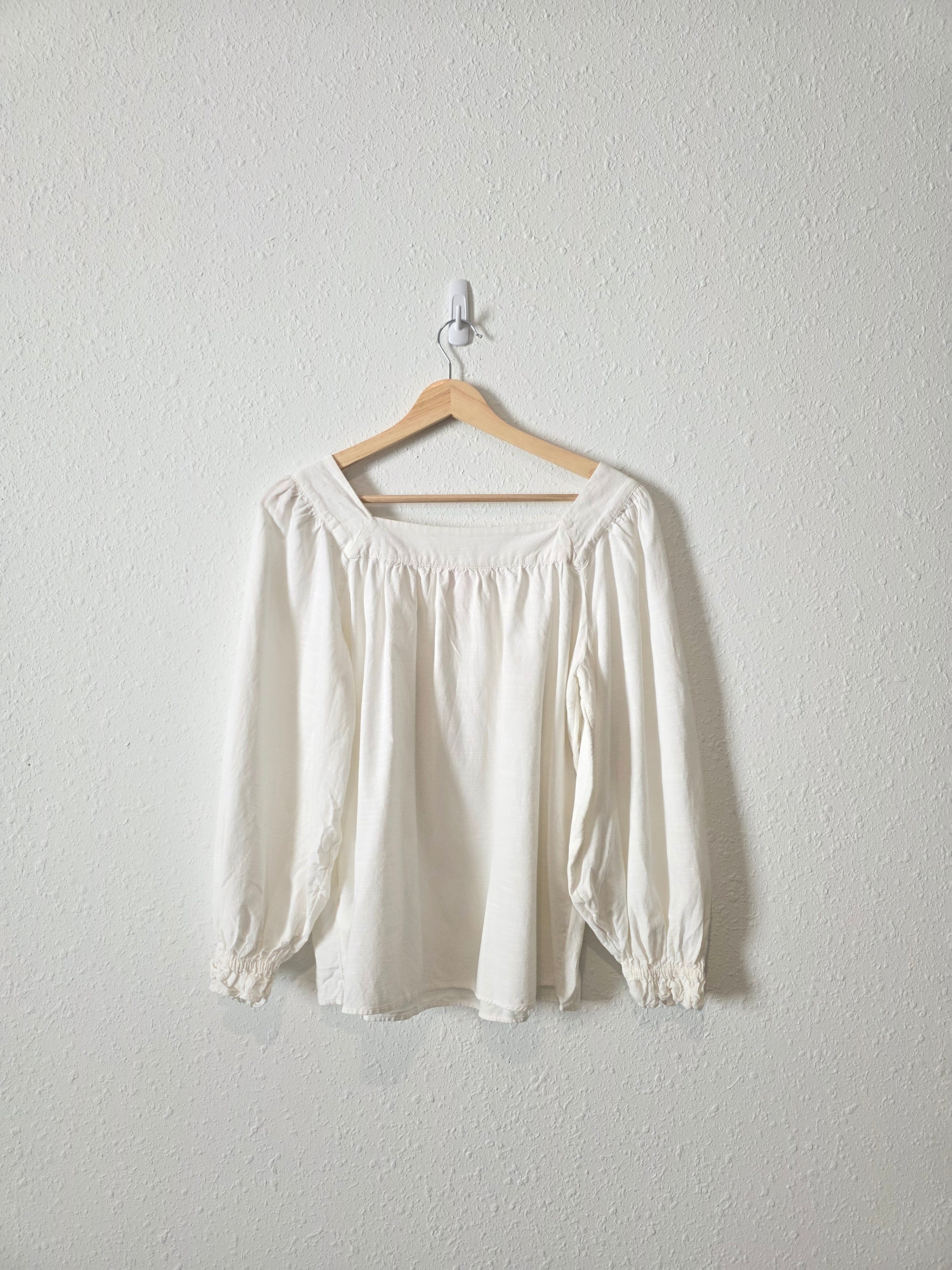 Puff Sleeve Square Neck Top (XS)