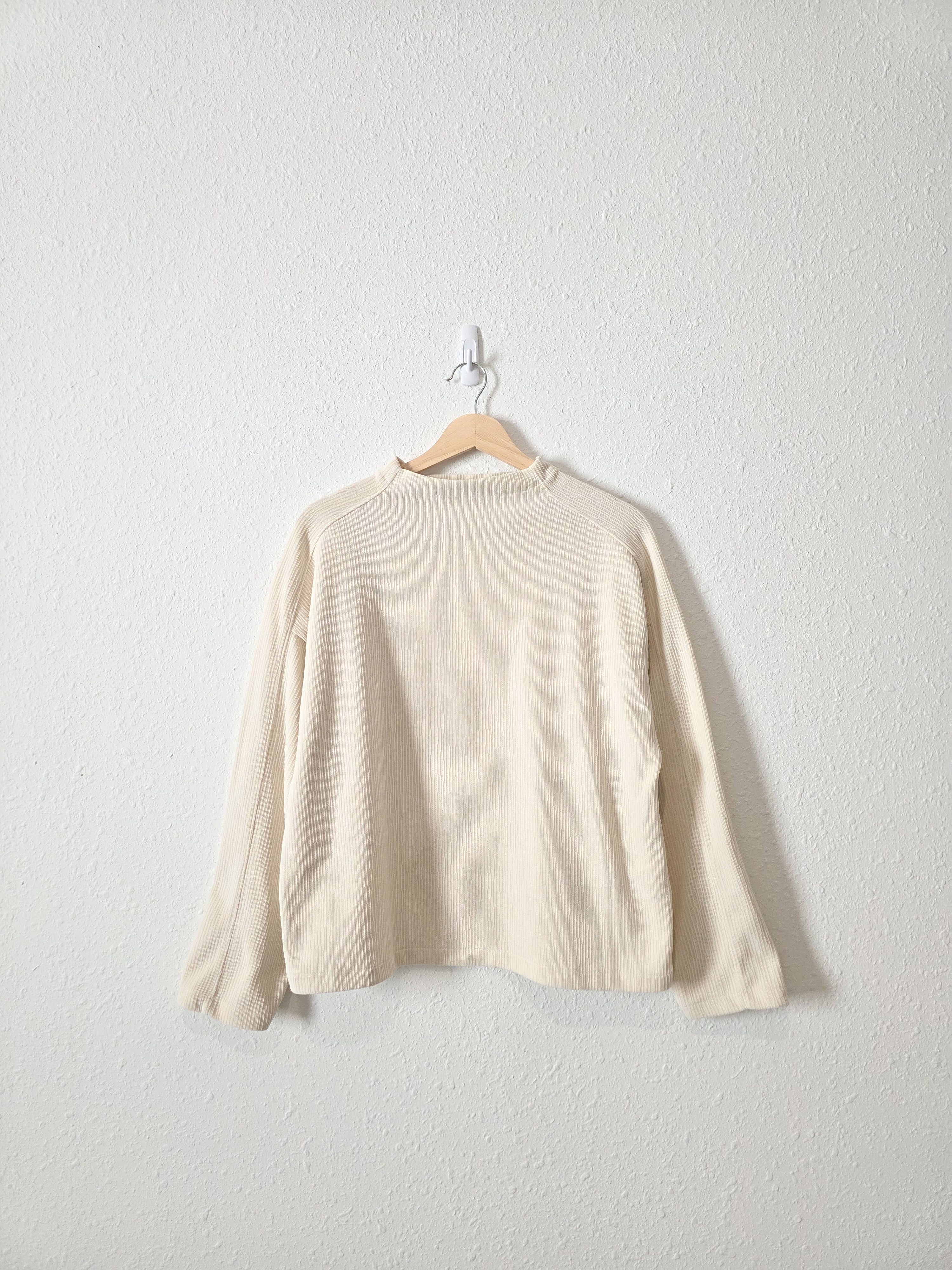 Madewell Ribbed Mockneck Top (M)