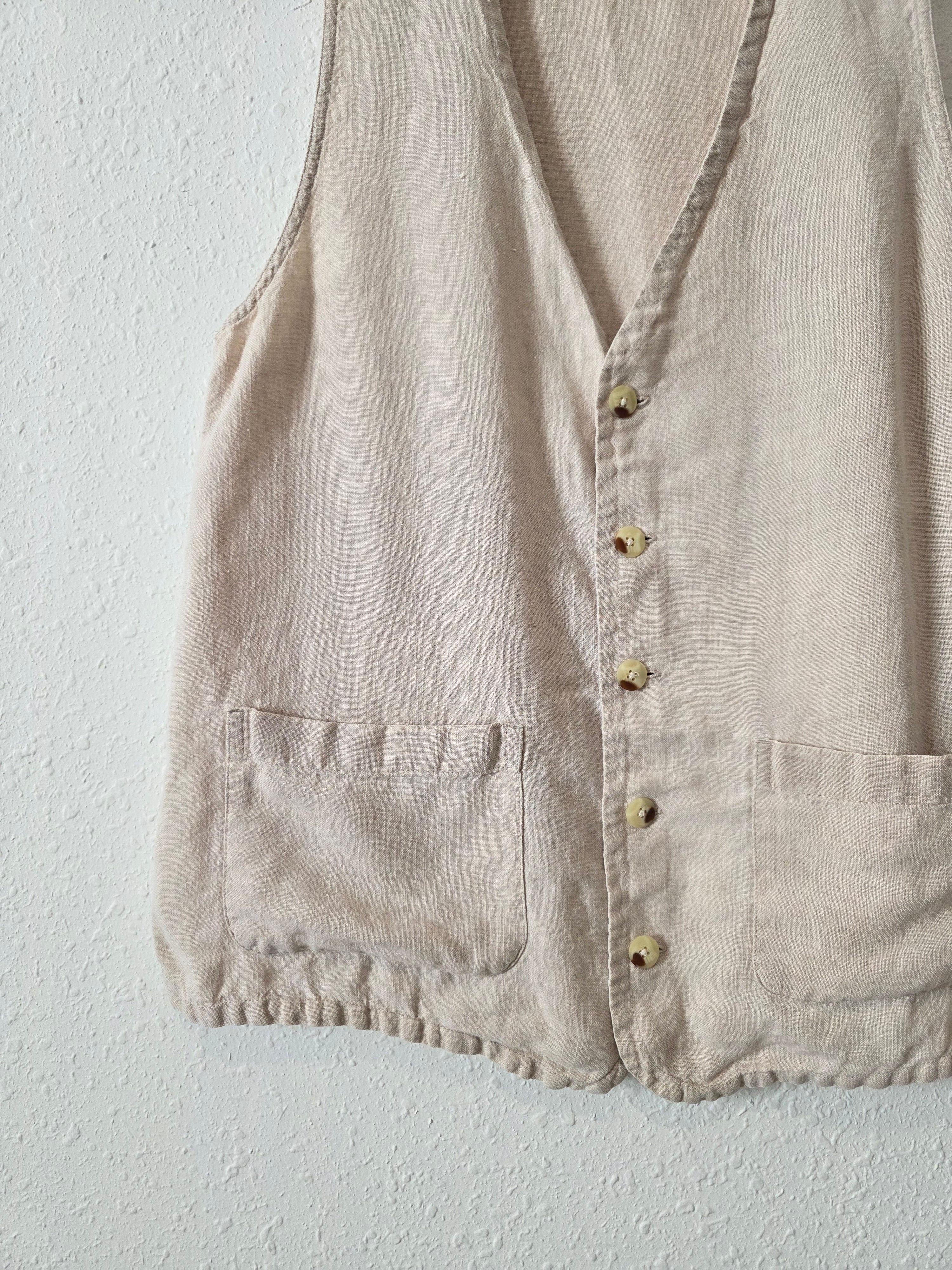 Vintage Eddie Bauer Linen Vest (M)
