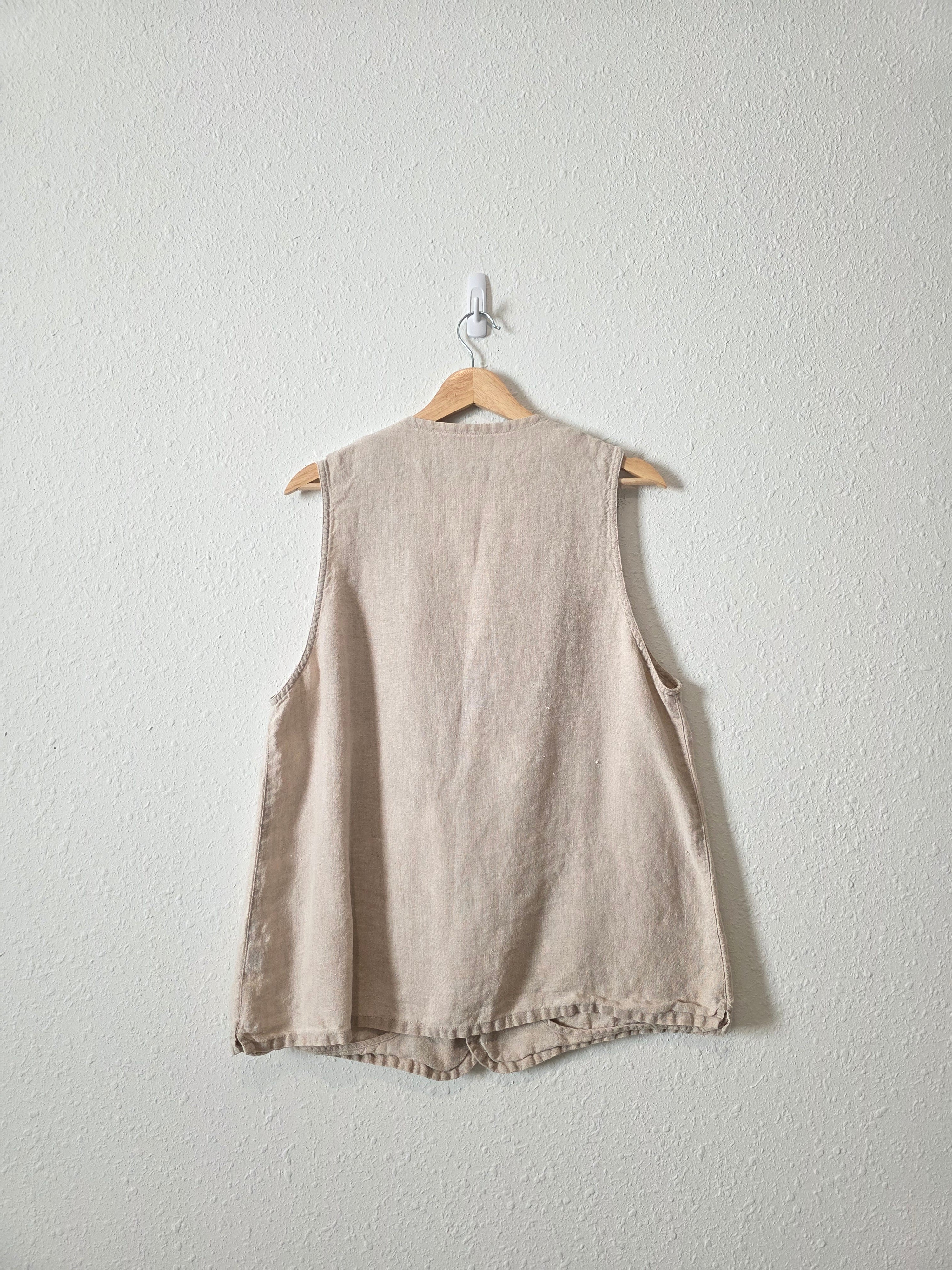 Vintage Eddie Bauer Linen Vest (M)