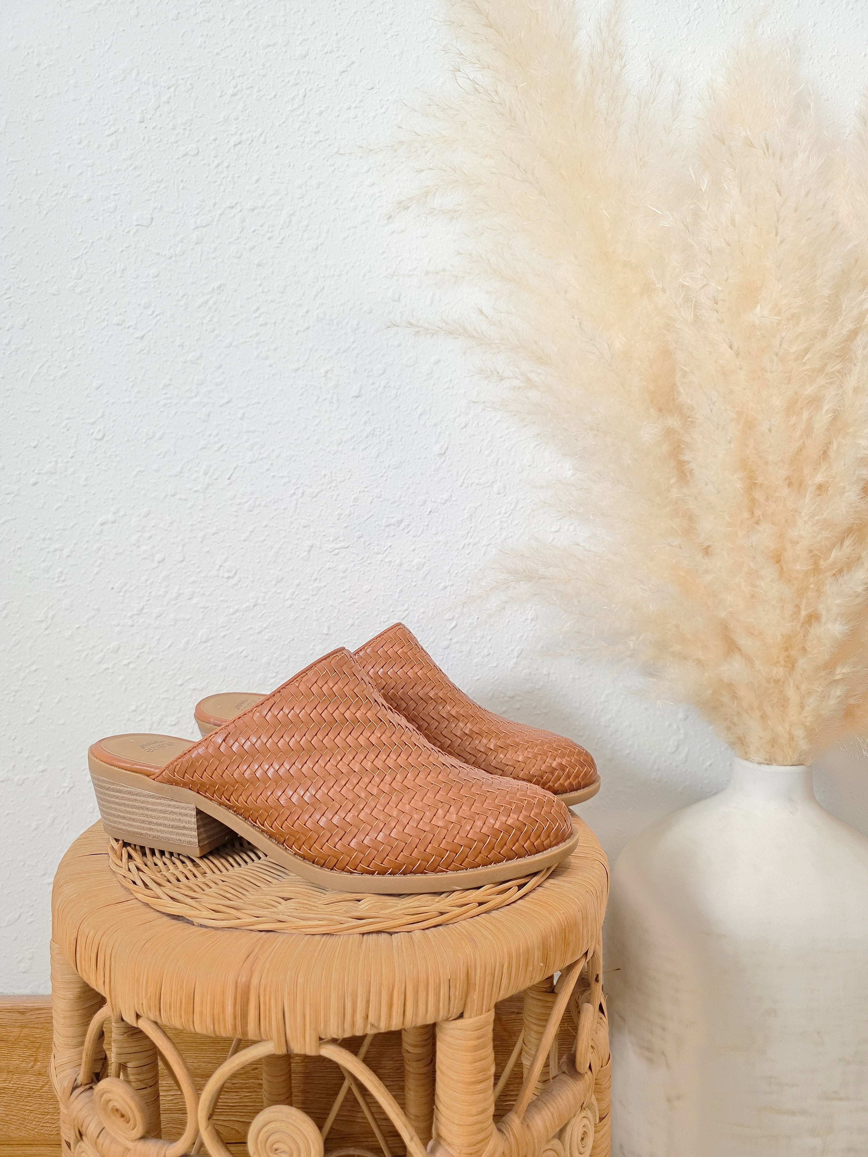 Brown Woven Mules (9.5)