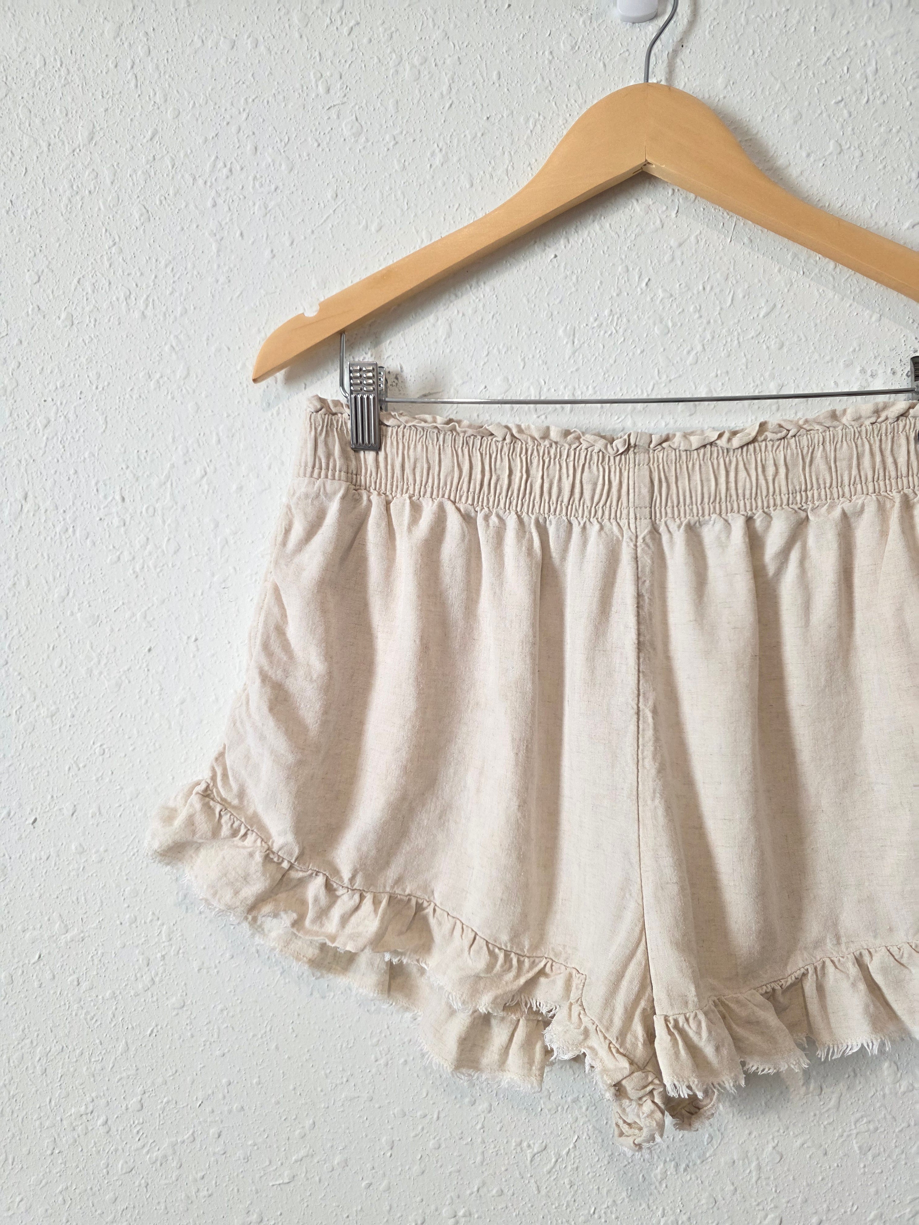 Aerie Linen Blend Shorts (L)