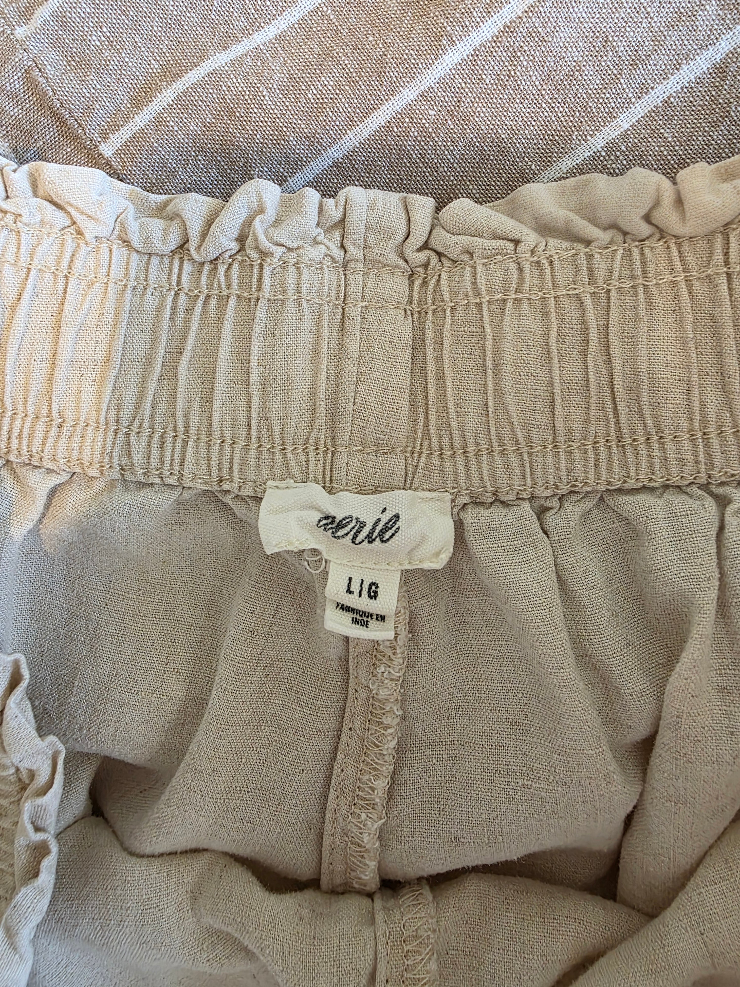 Aerie Linen Blend Shorts (L)