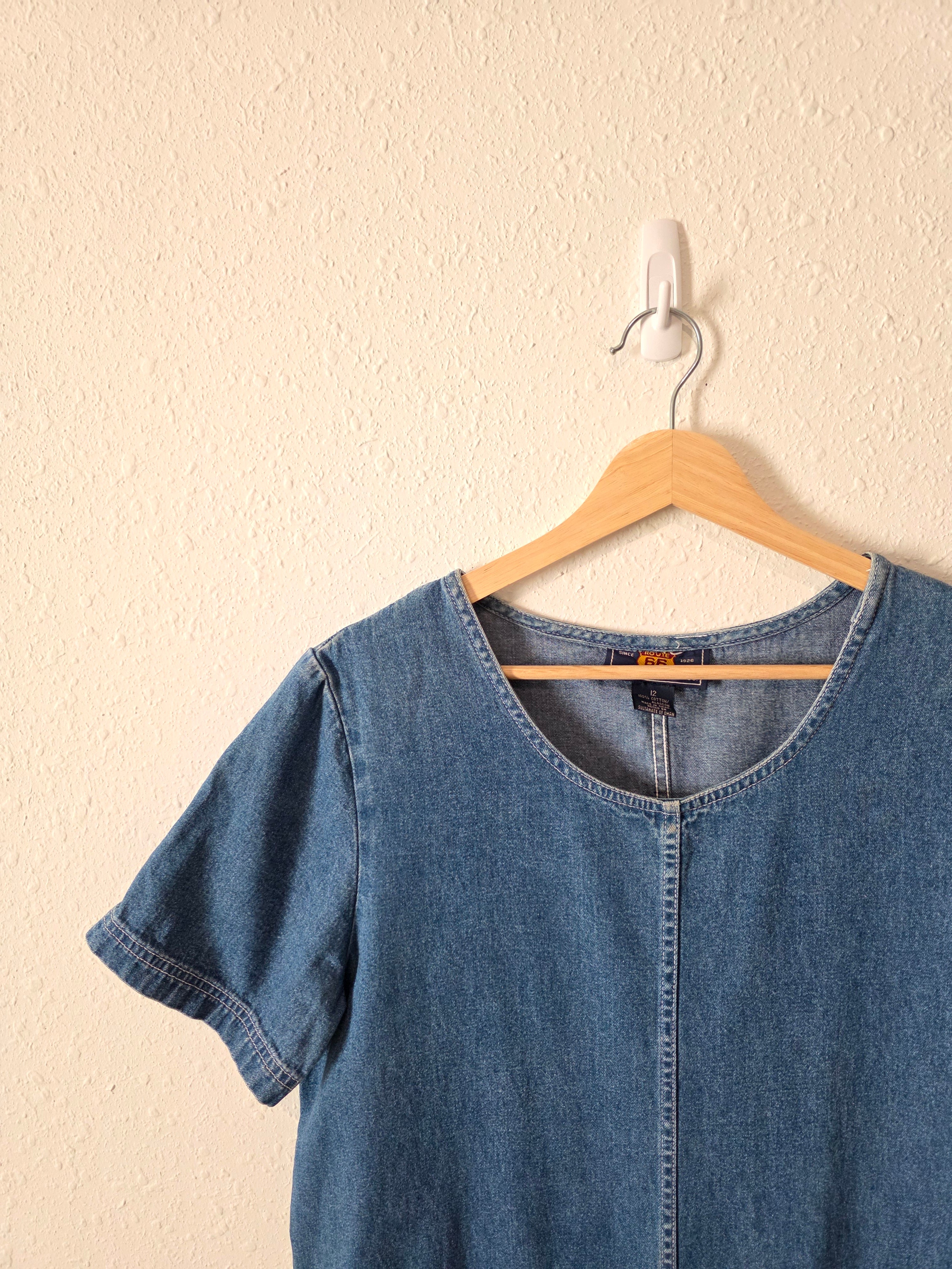 Vintage Cotton Denim Dress (M/L)