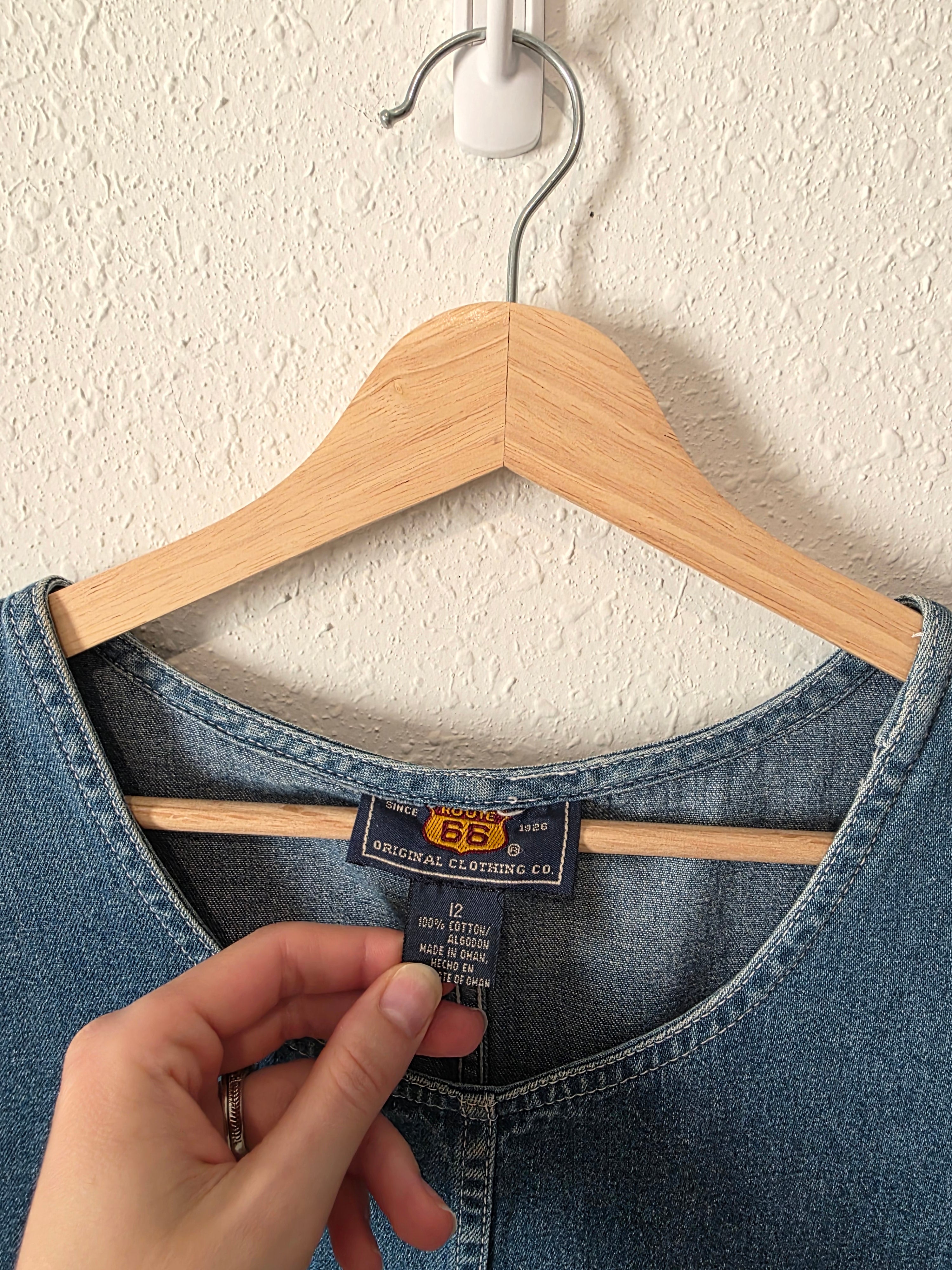 Vintage Cotton Denim Dress (M/L)