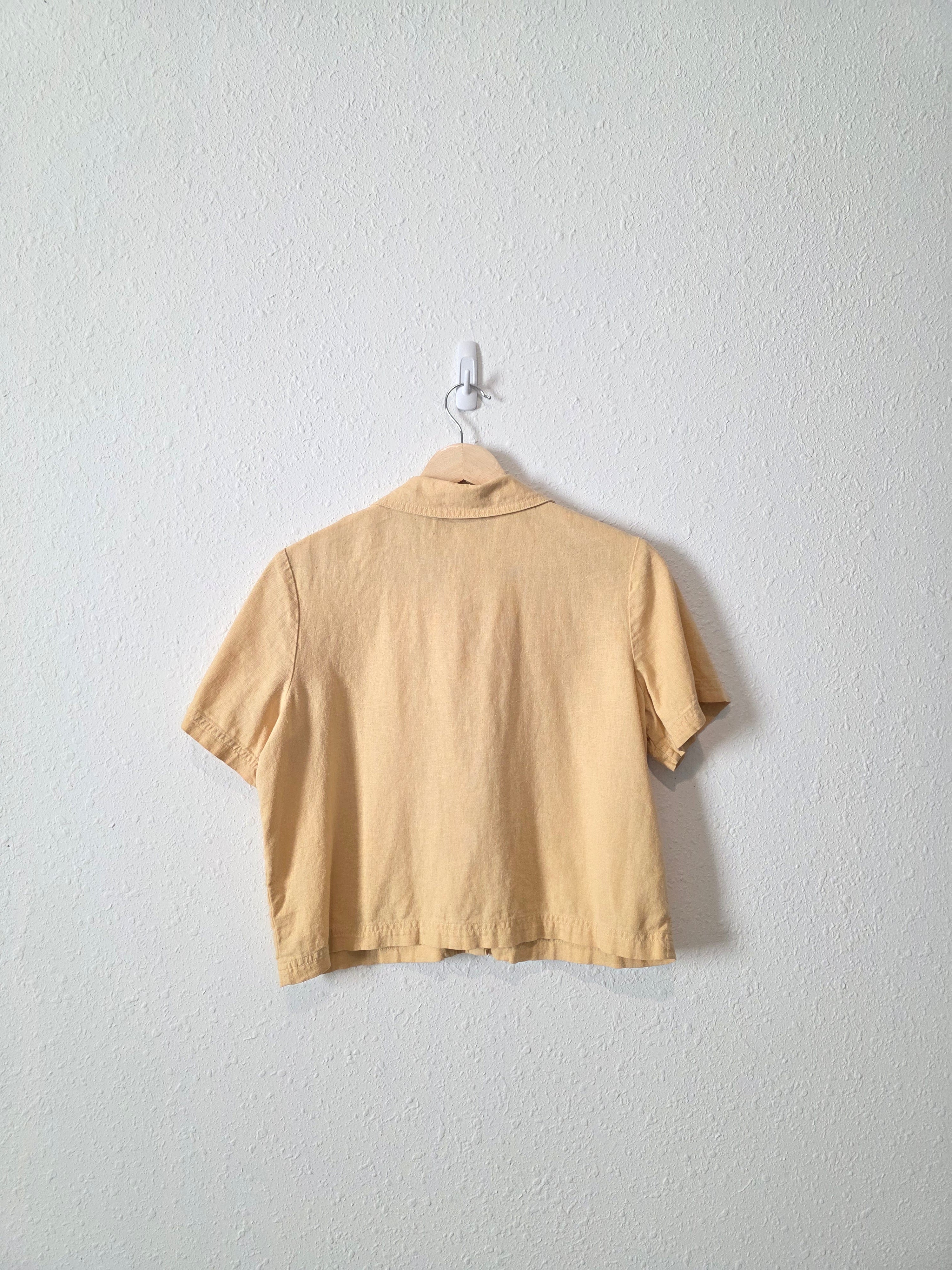 Vintage Butter Yellow Button Up (S)