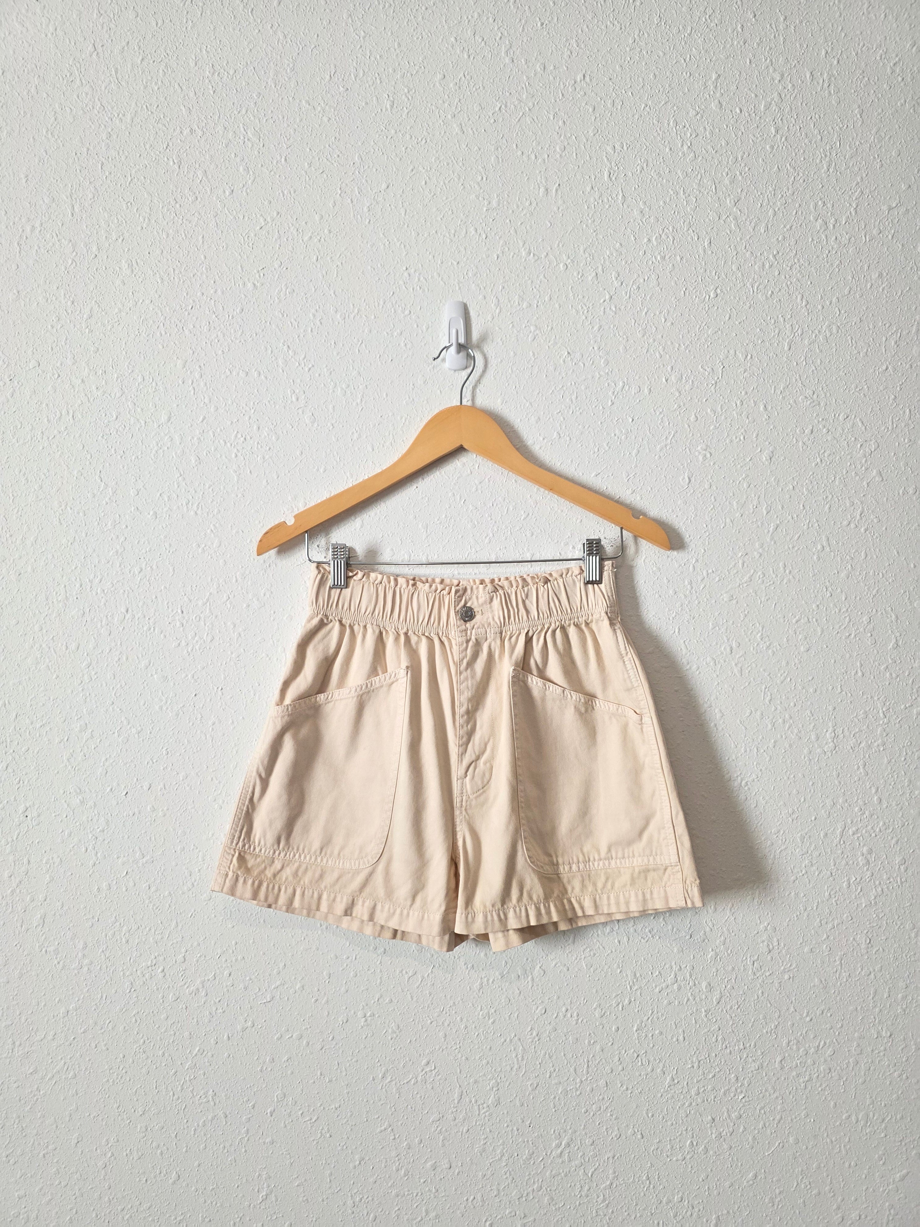 Madewell Cream High Rise Shorts (24)
