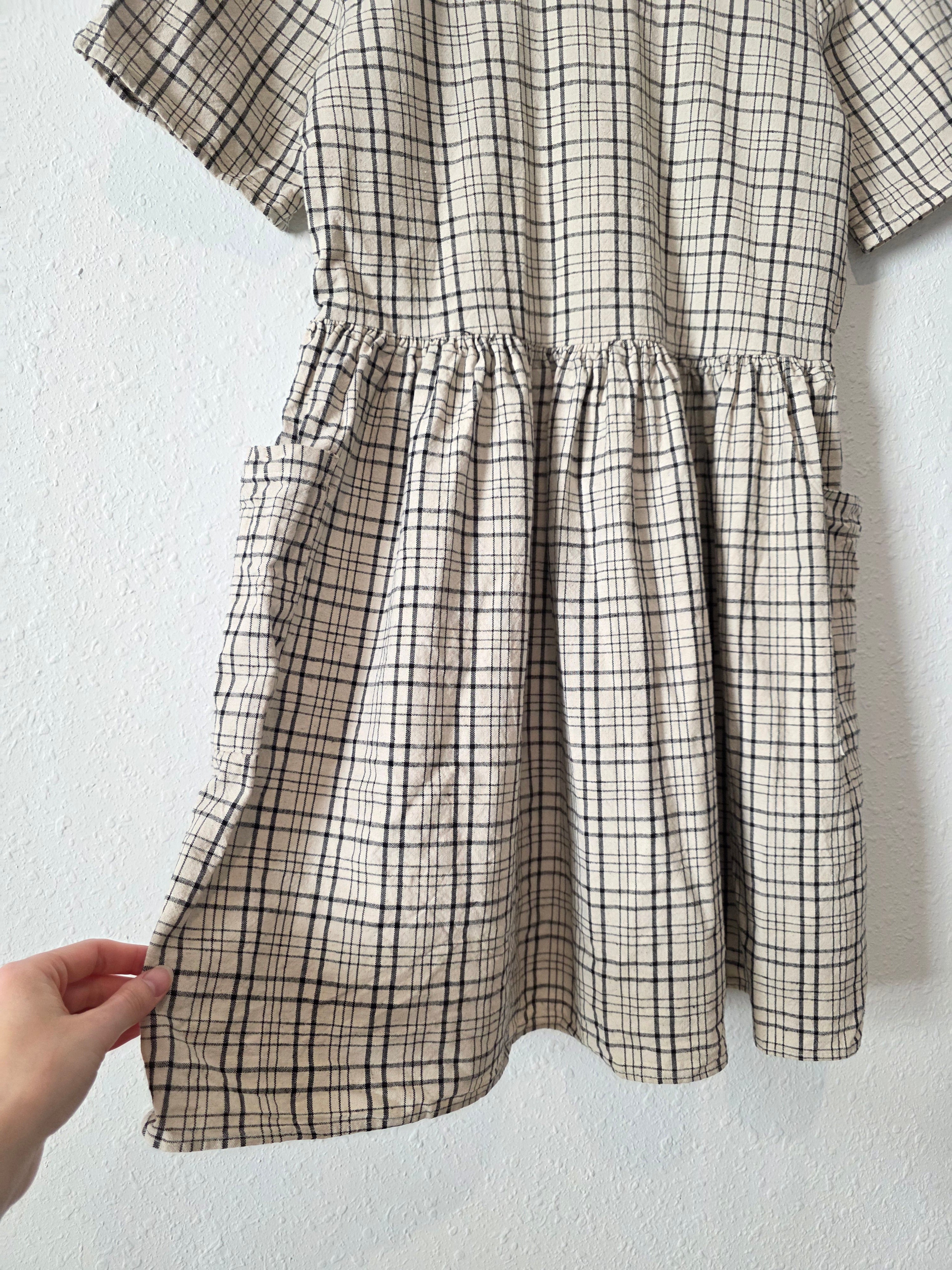 Plaid Babydoll Mini Dress (S)