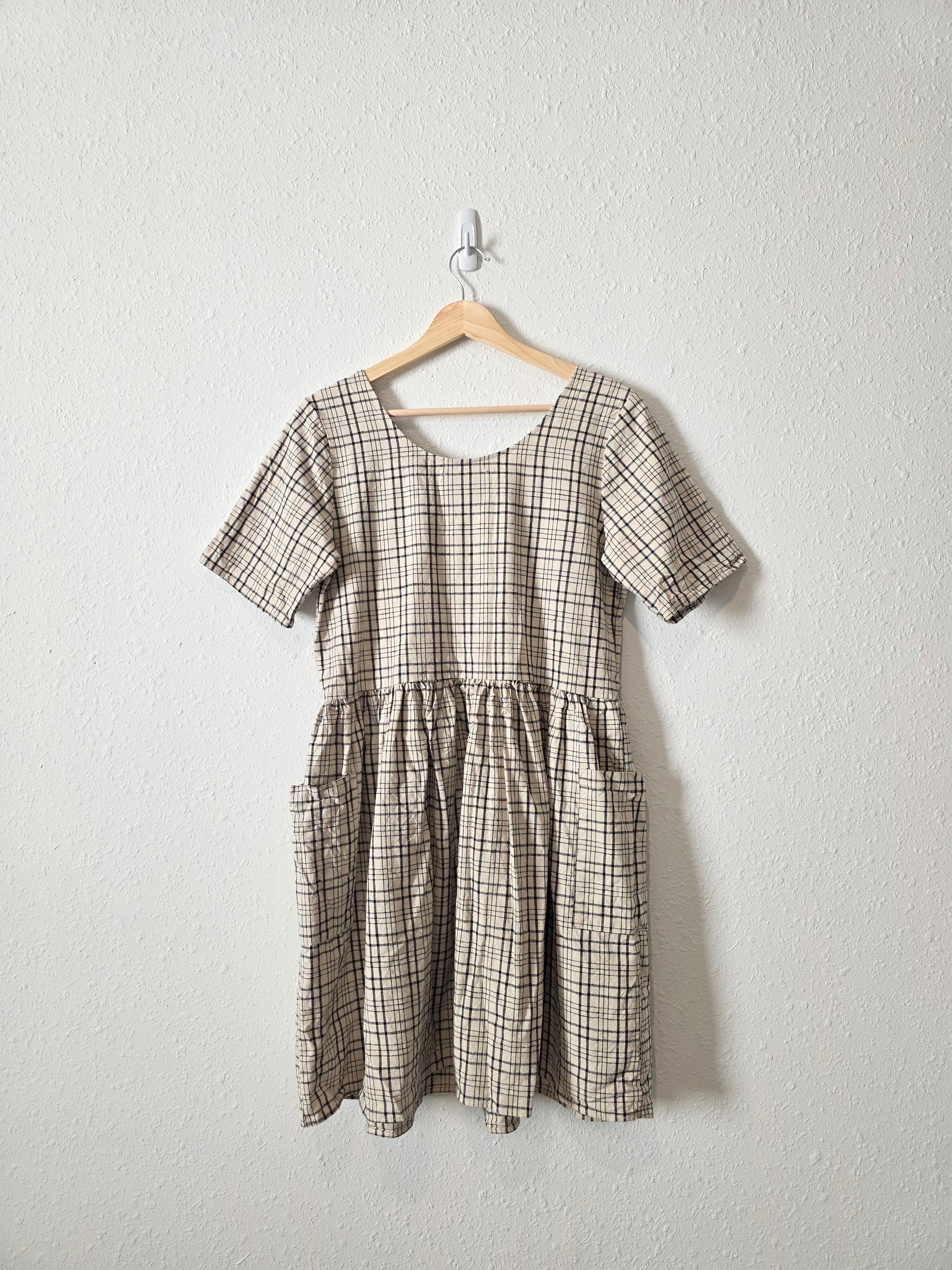 Plaid Babydoll Mini Dress (S)