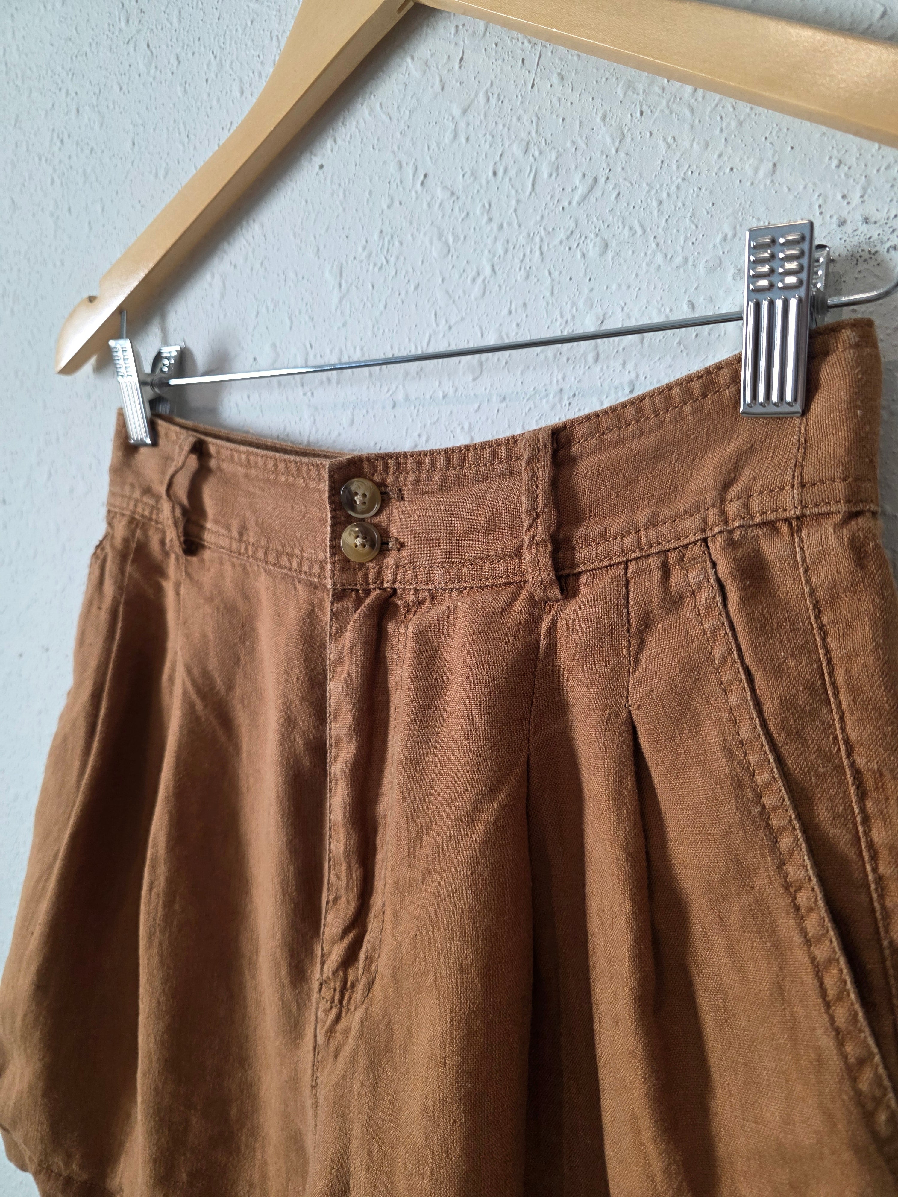 Madewell Burnt Orange Linen Shorts (0)