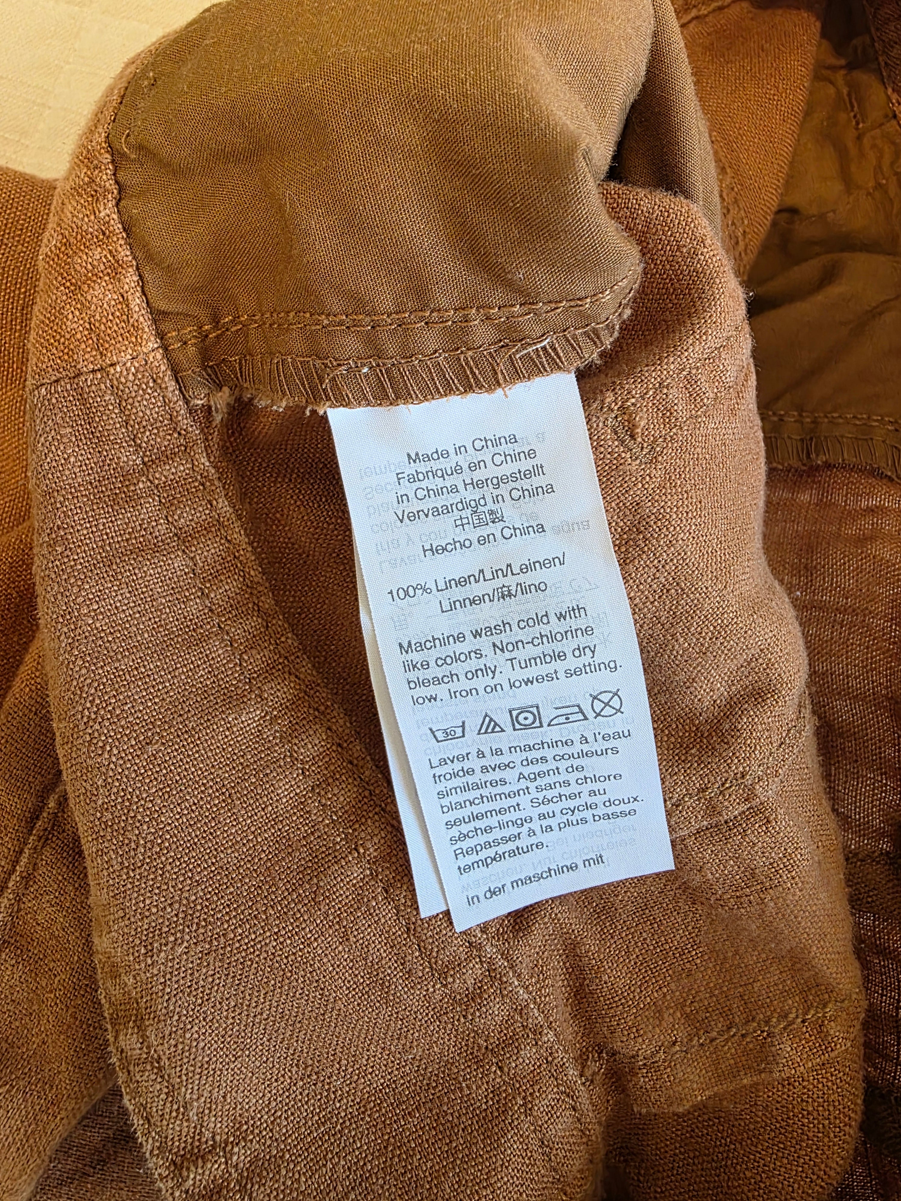 Madewell Burnt Orange Linen Shorts (0)