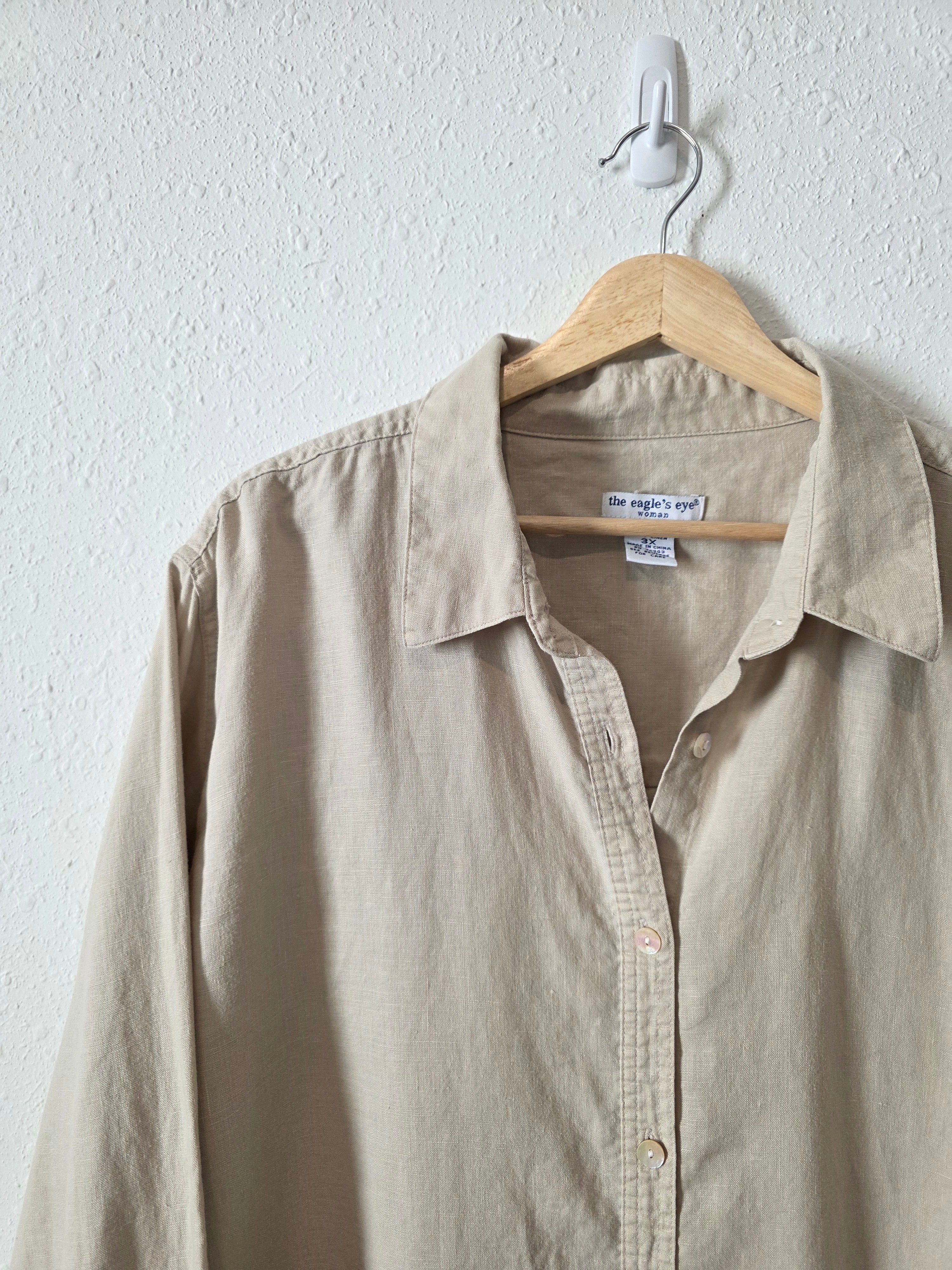 Vintage Linen Button Up (3X)
