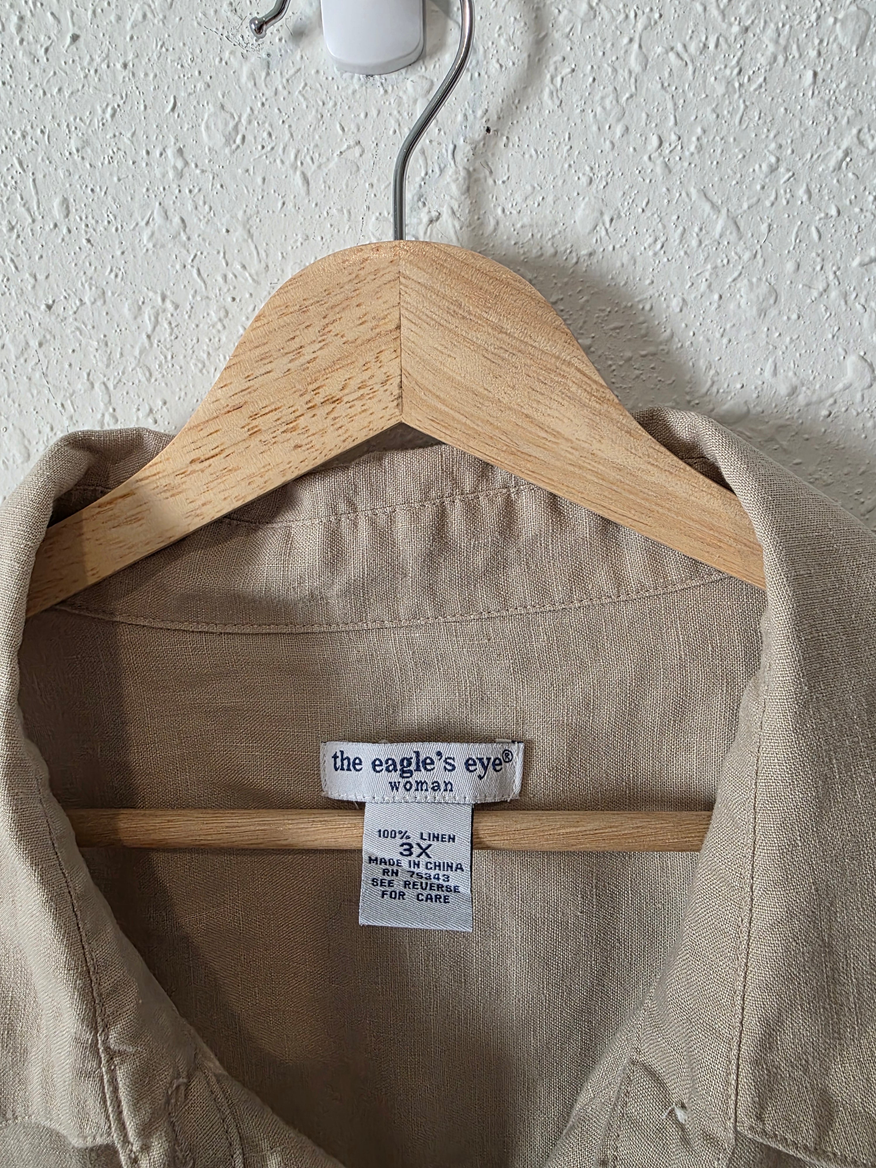 Vintage Linen Button Up (3X)