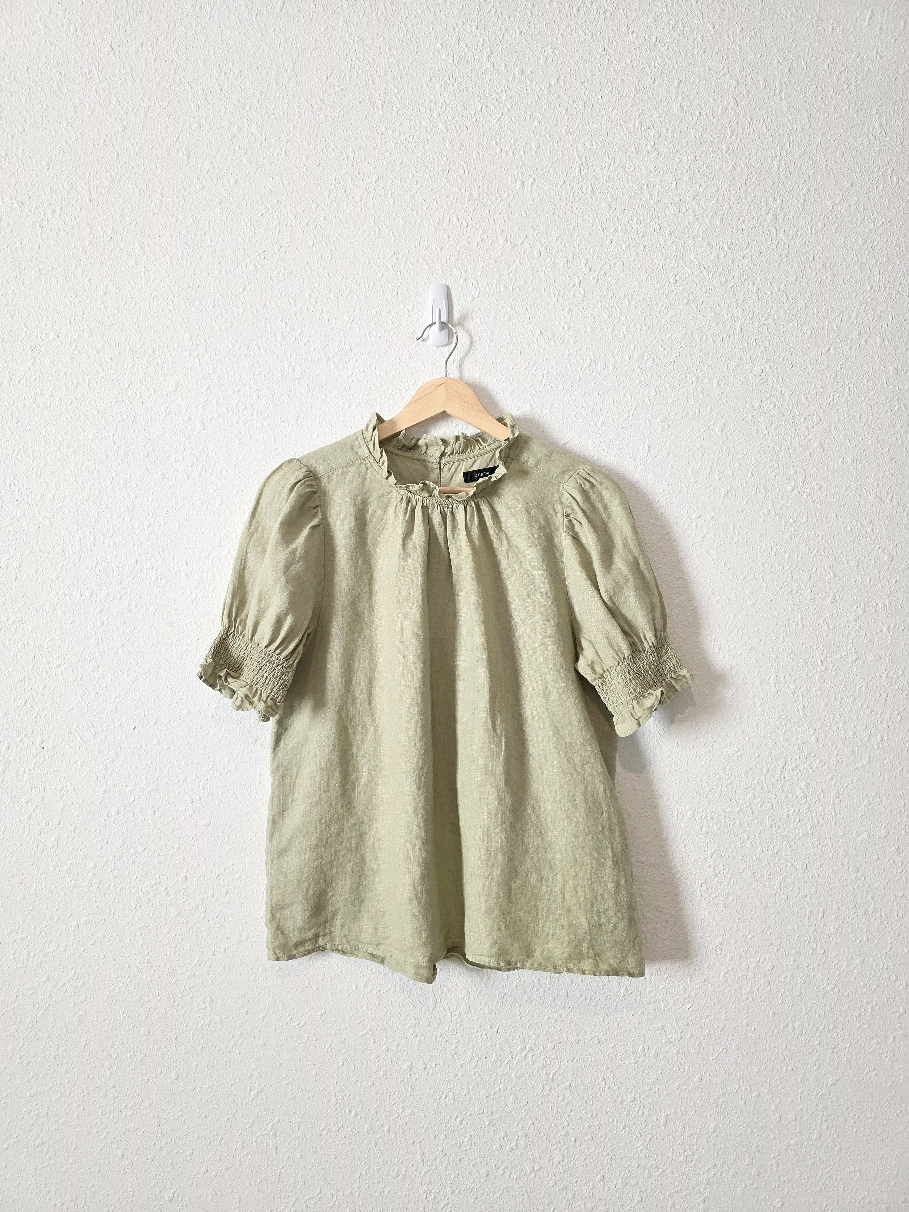 J.Crew Sage Linen Blouse (S)