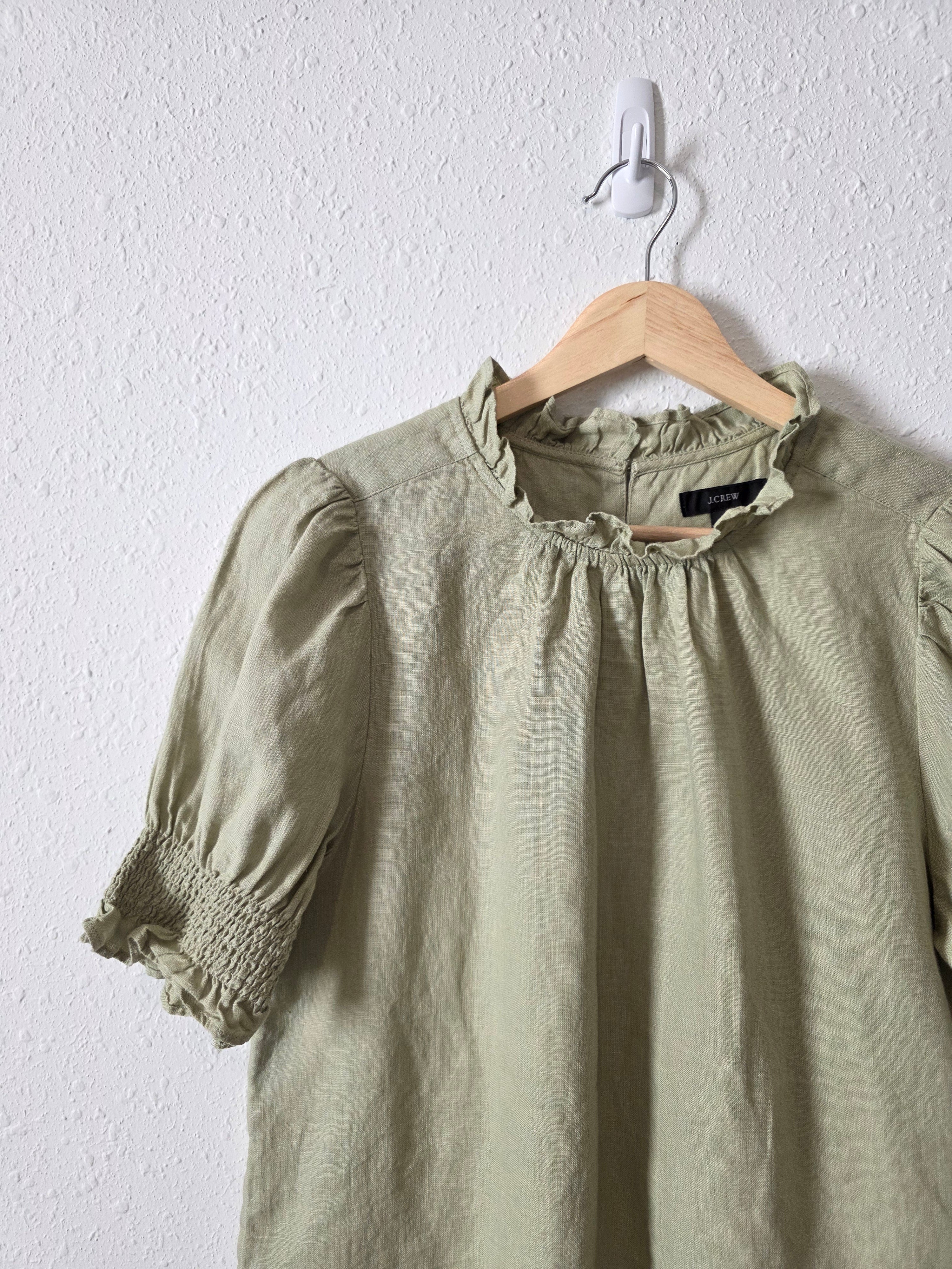J.Crew Sage Linen Blouse (S)