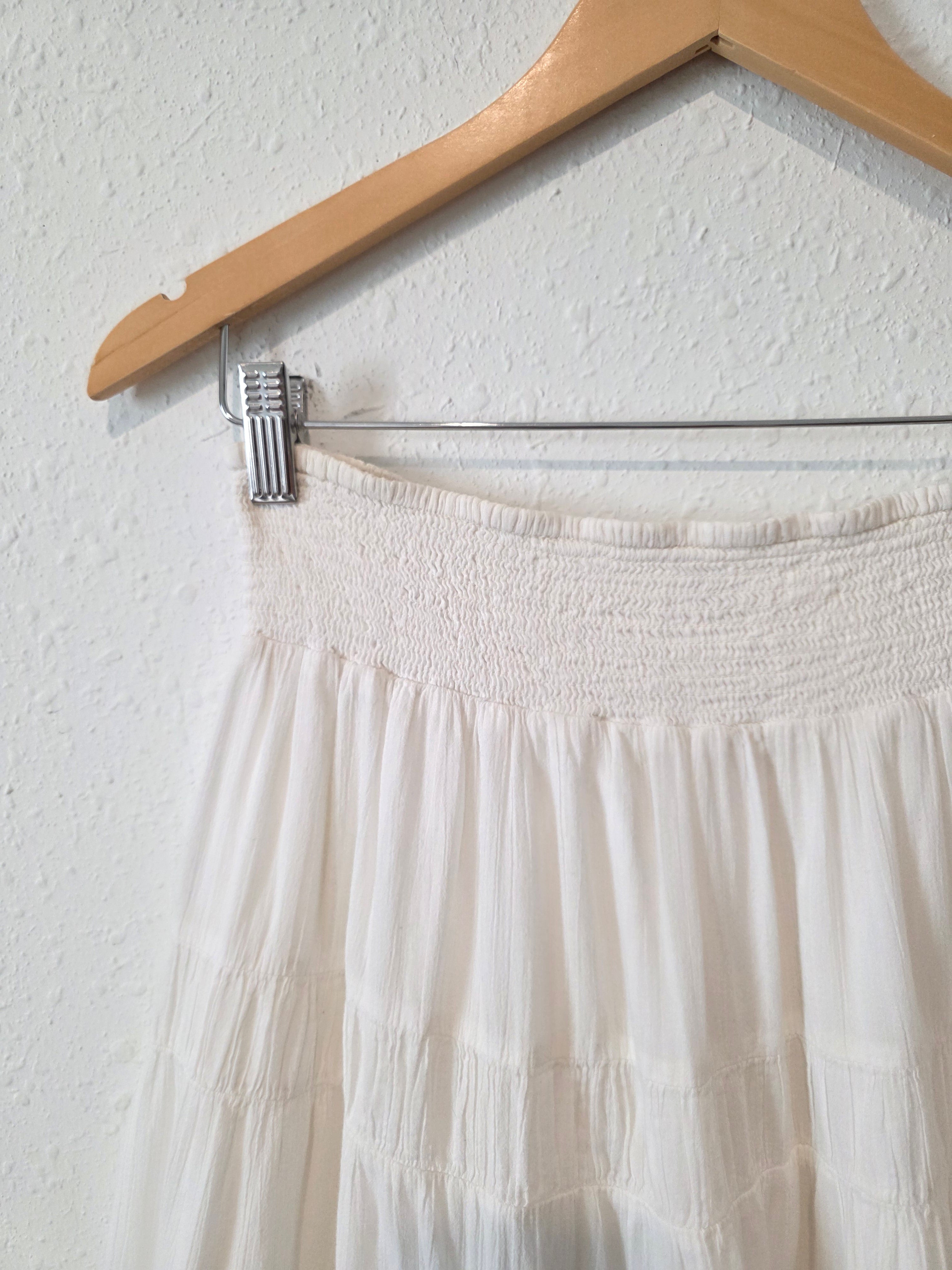 Anthropologie White Cotton Mini Skirt (S)