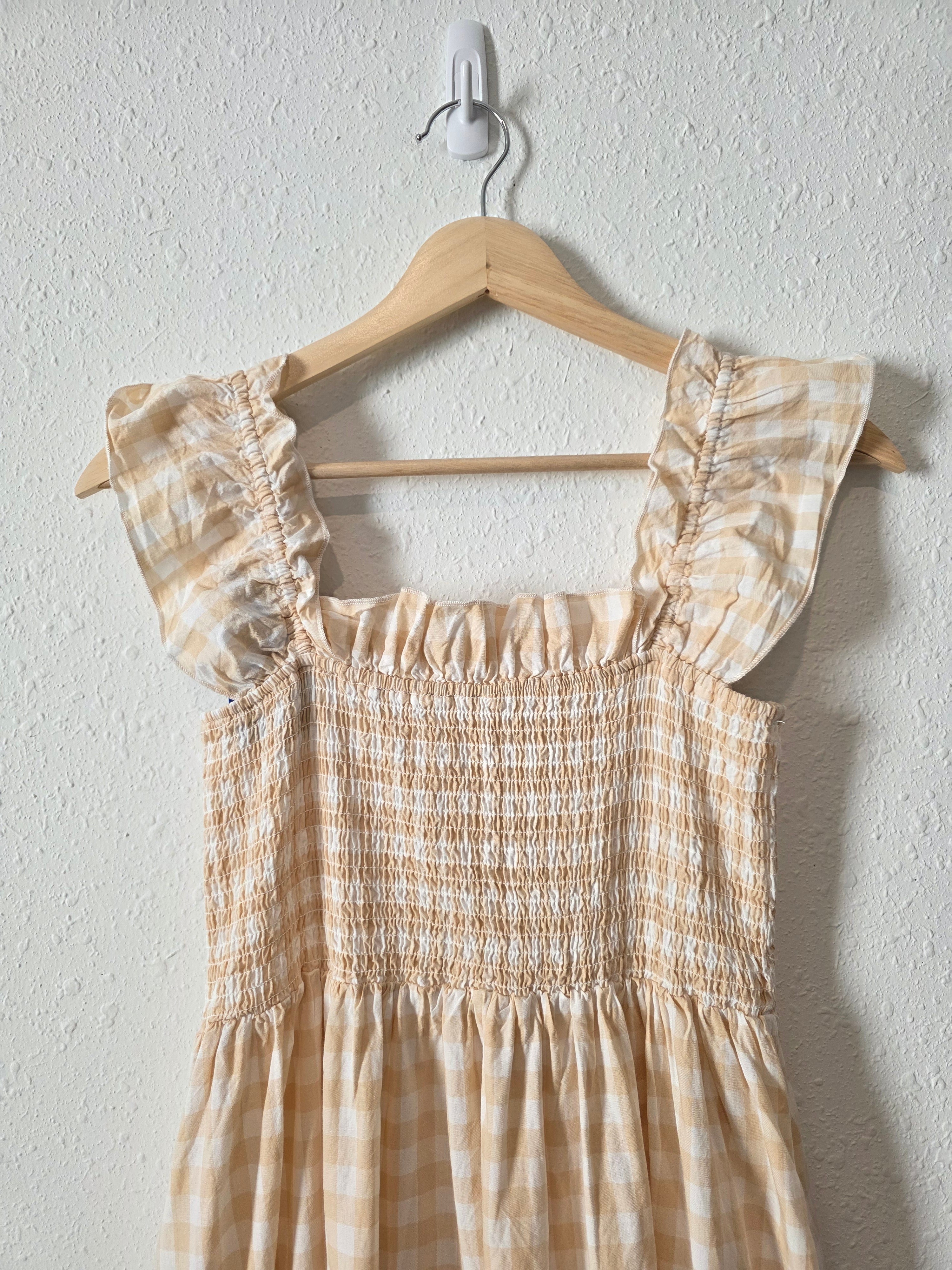 NEW Smocked Gingham Maxi Dress (L)