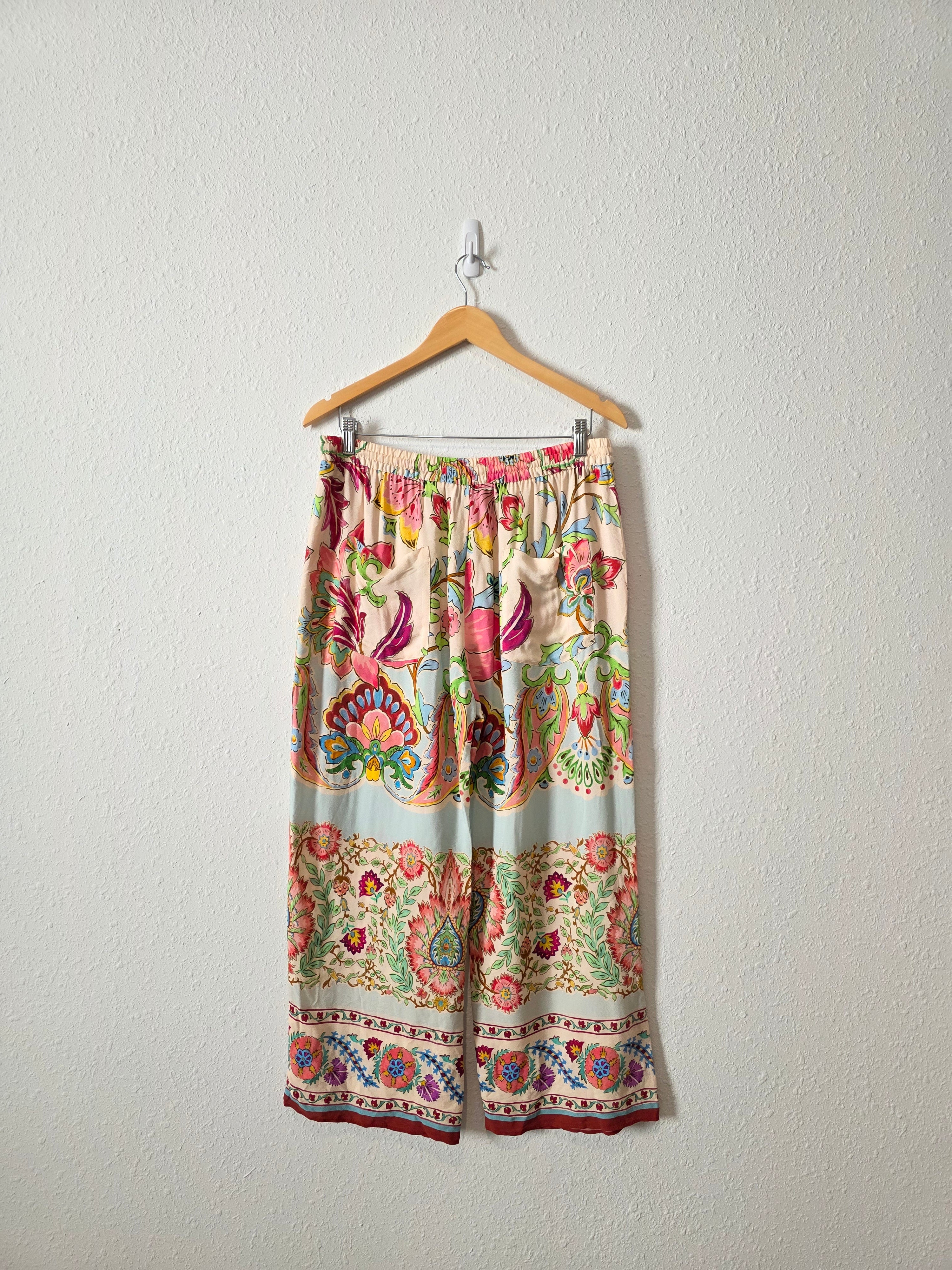 NEW Zara Colorful Wide Leg Pants (L)