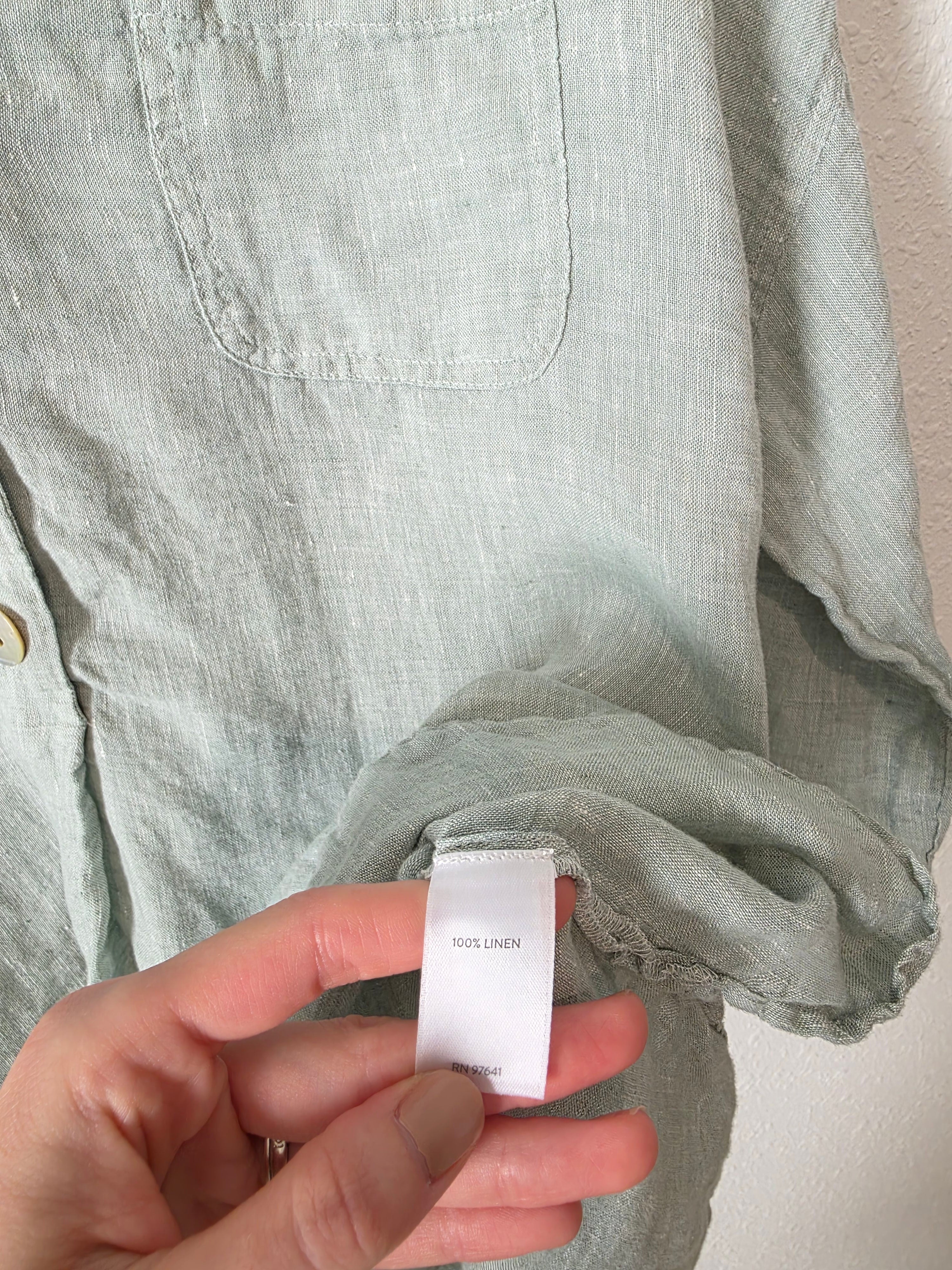 Oversized Linen Tunic Top (XL)