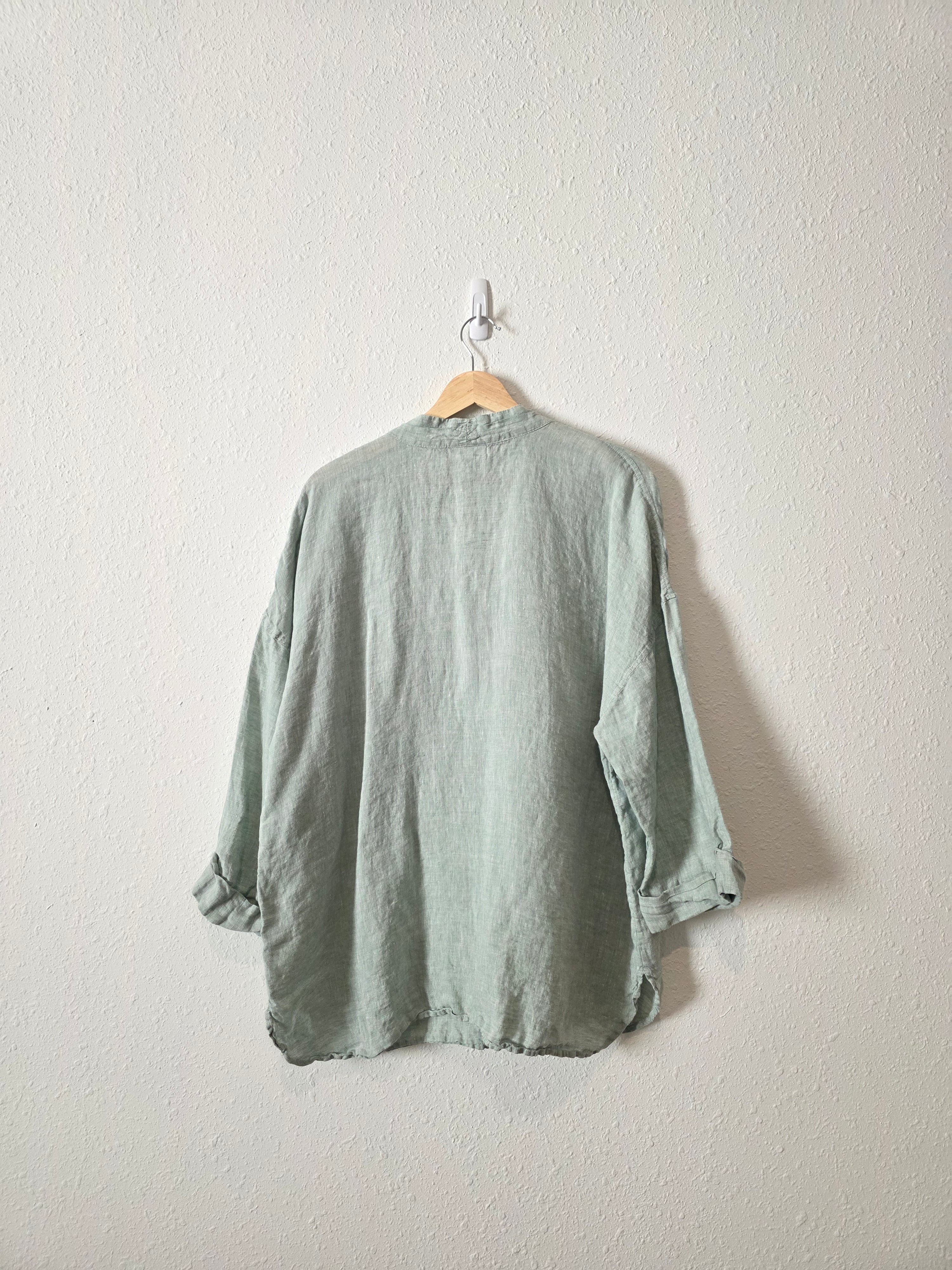 Oversized Linen Tunic Top (XL)
