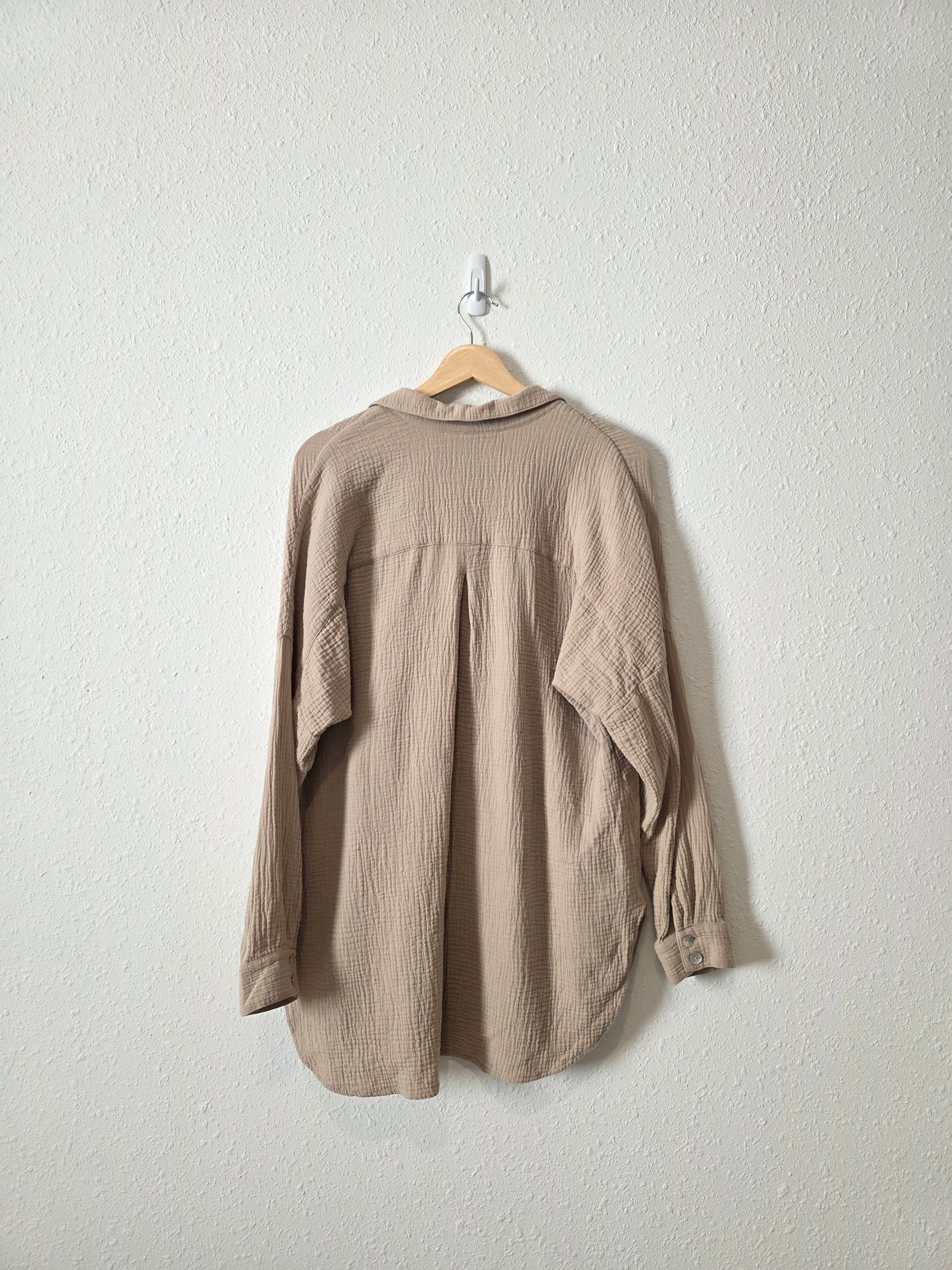 Cotton Gauze Button Up Shirt (M)
