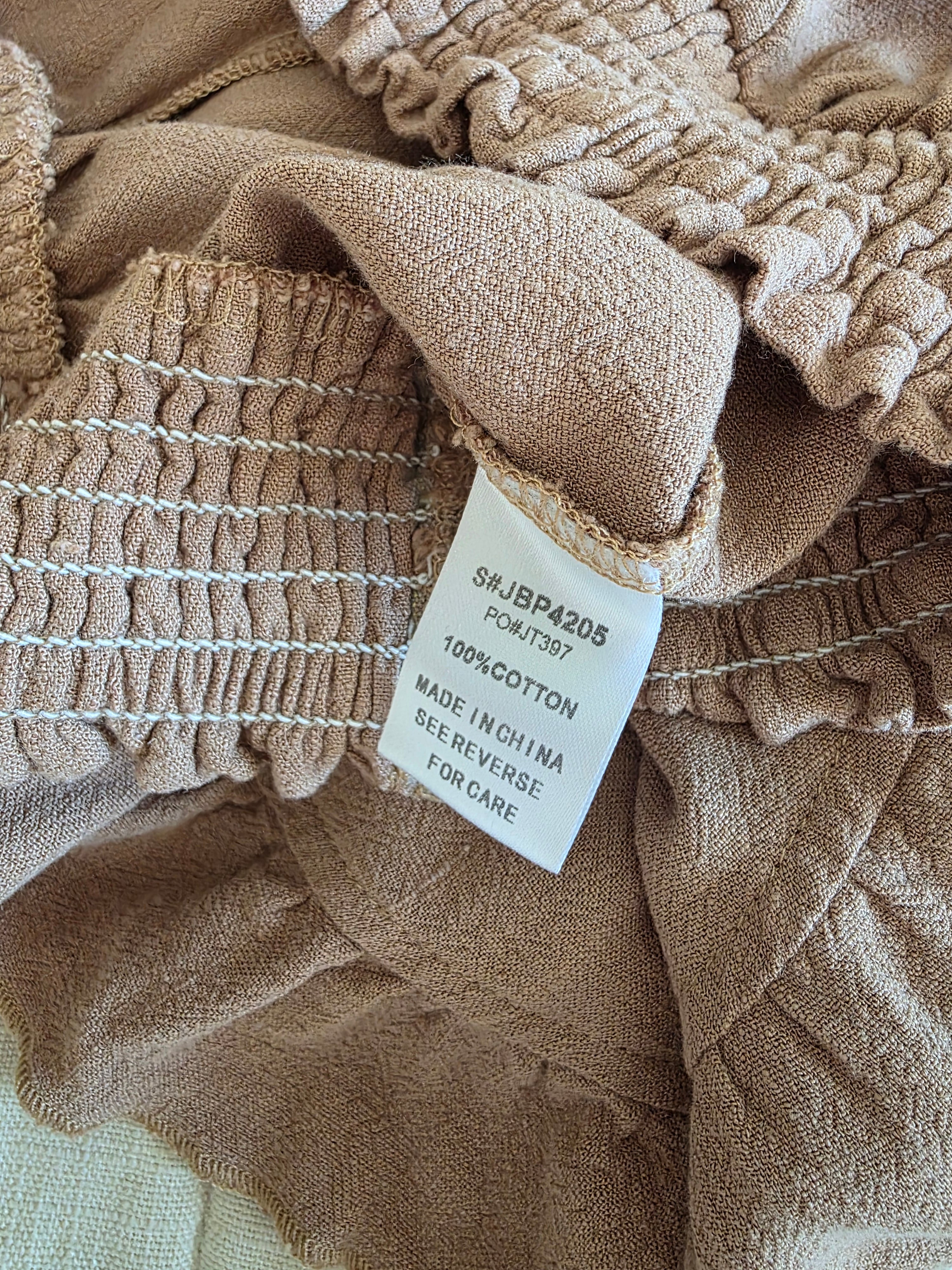 La Miel Brown Ruffle Shorts (L)