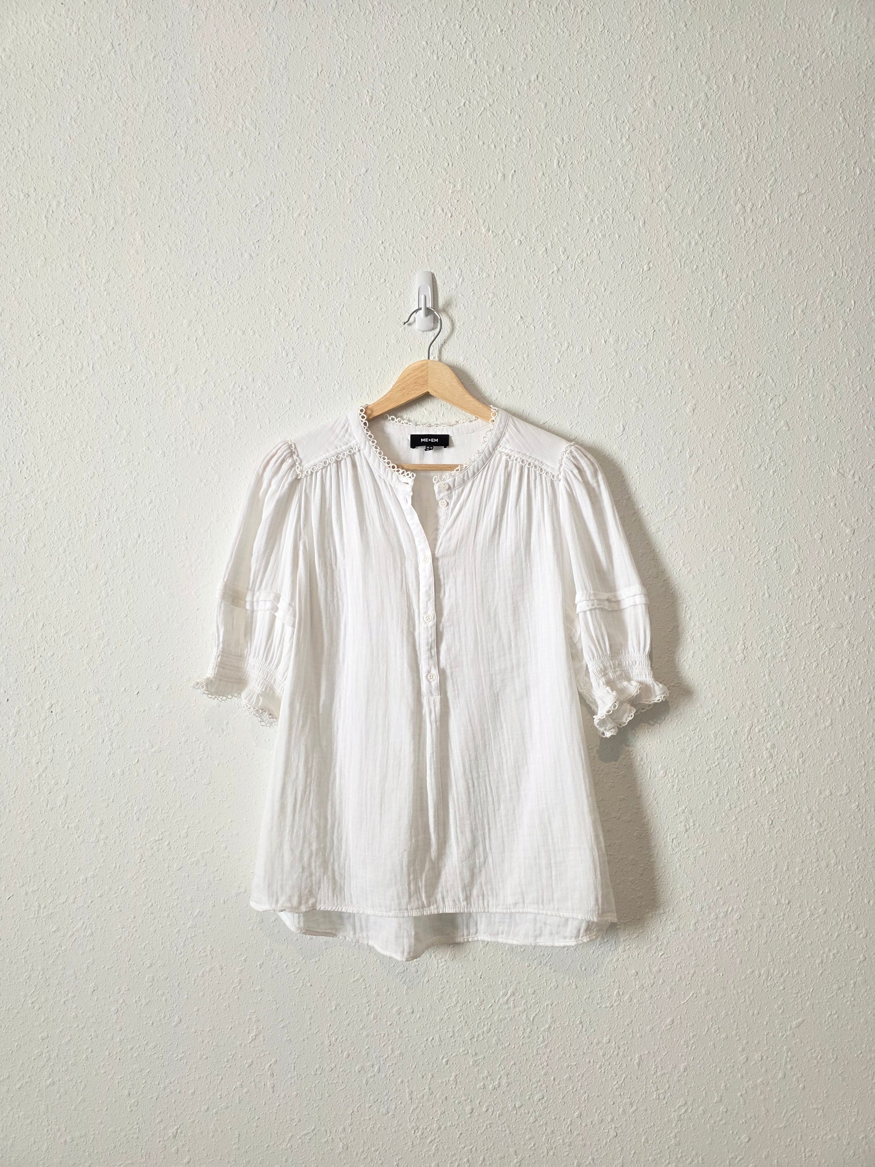 Me + Em Puff Sleeve Cheesecloth Blouse (6)