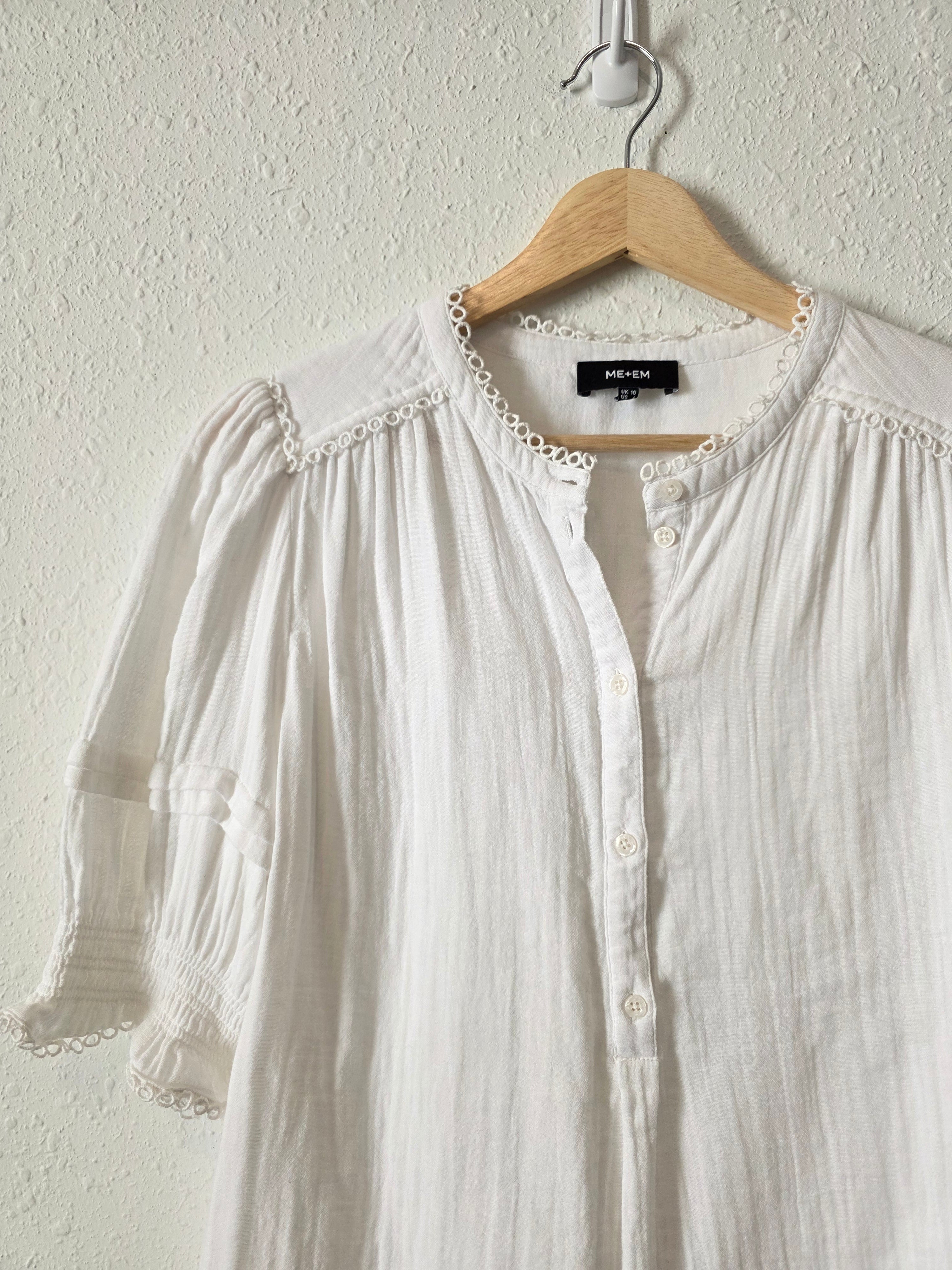 Me + Em Puff Sleeve Cheesecloth Blouse (6)