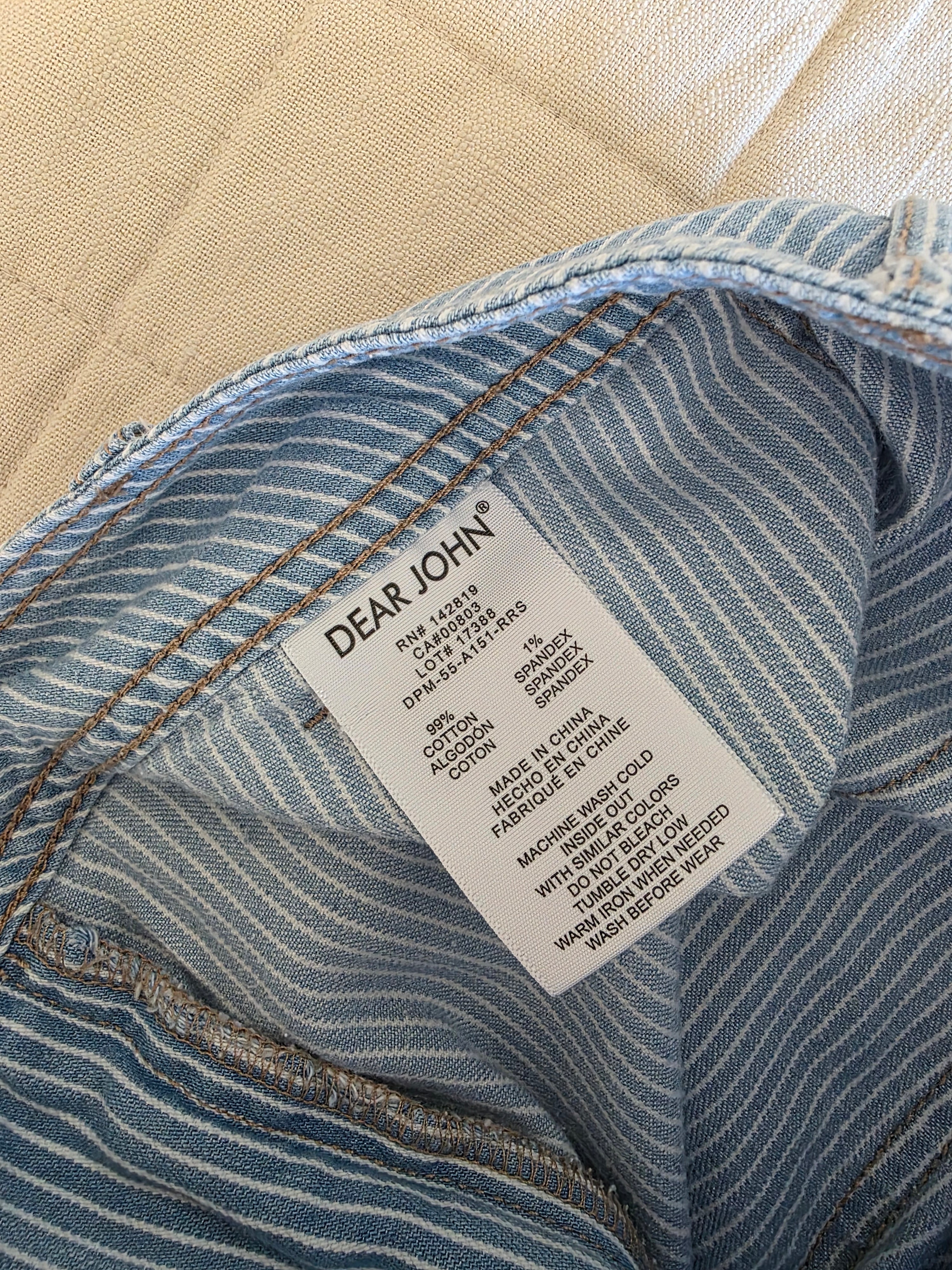 Pinstripe Wide Leg Jeans (25)