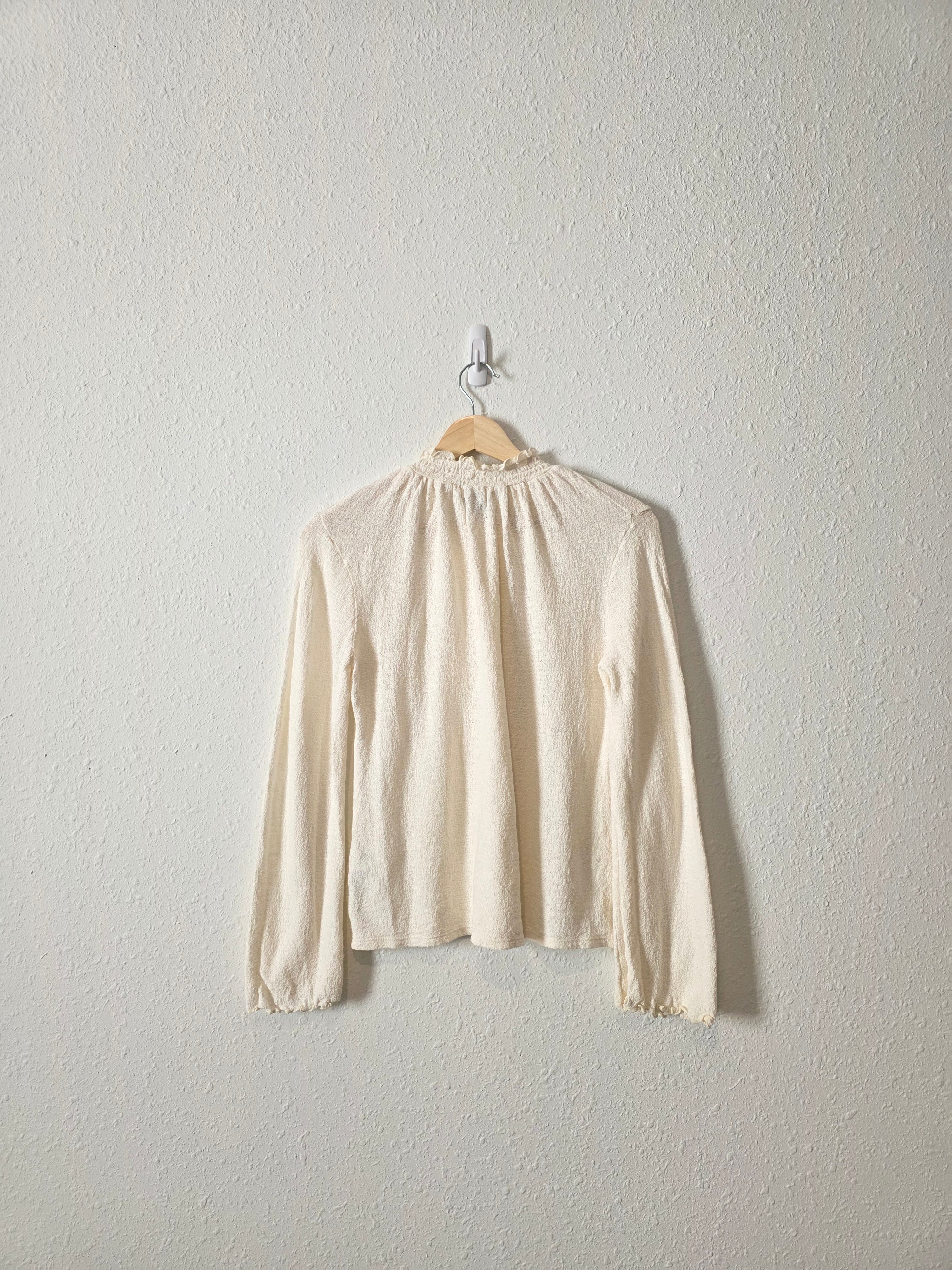 Madewell Textured Mockneck Top (S)
