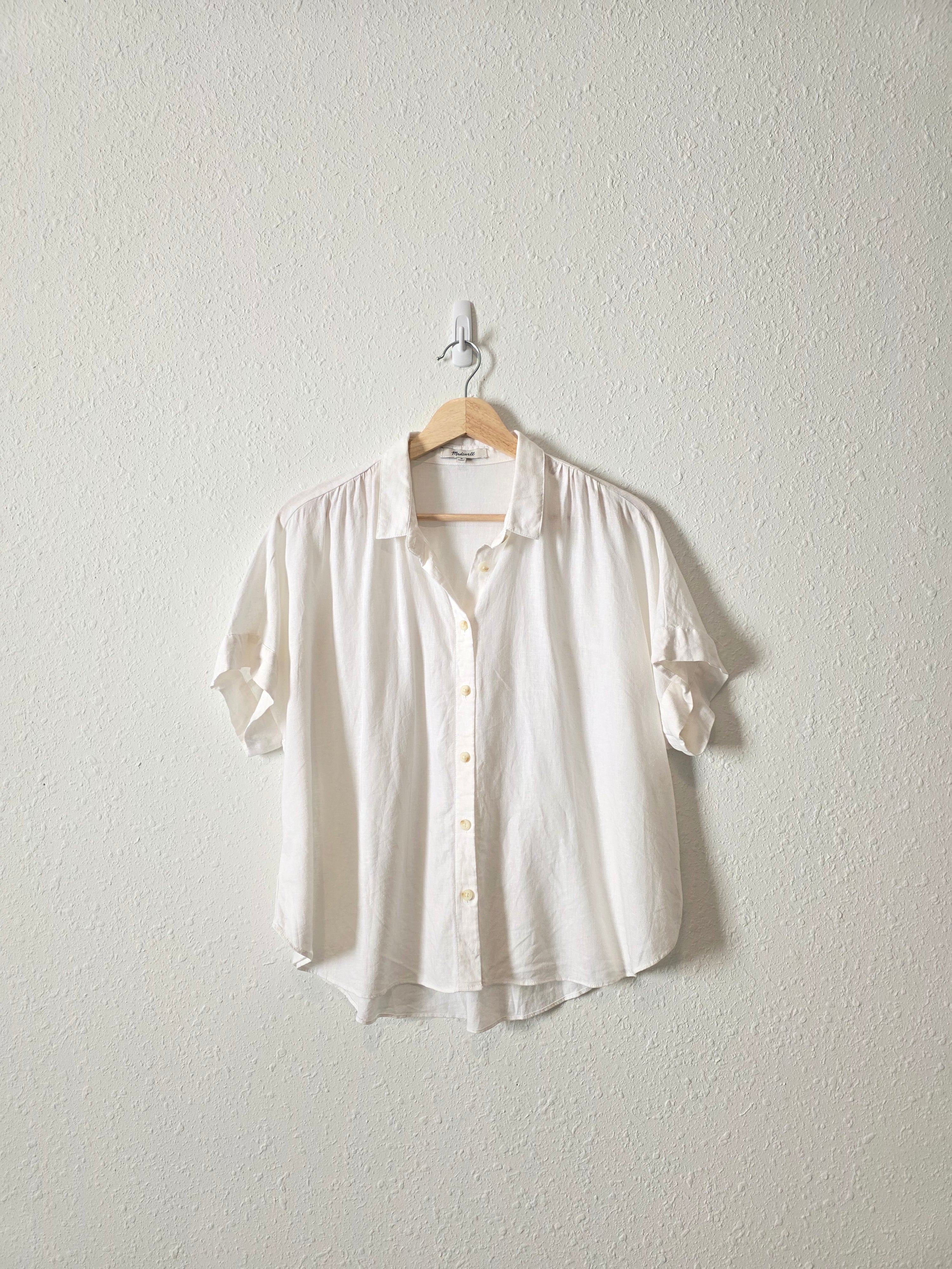 Madewell Linen Blend Button Up (M)