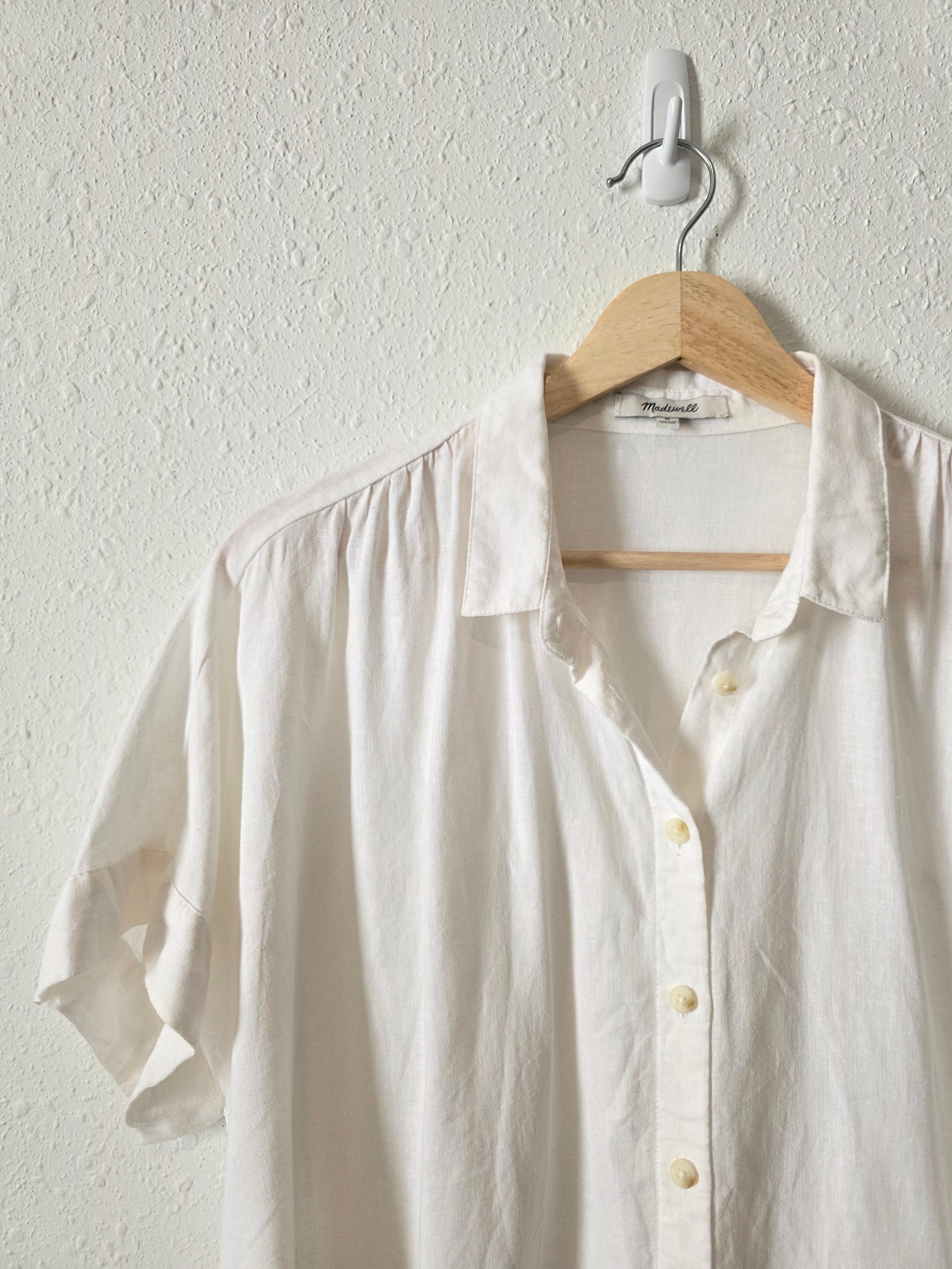 Madewell Linen Blend Button Up (M)