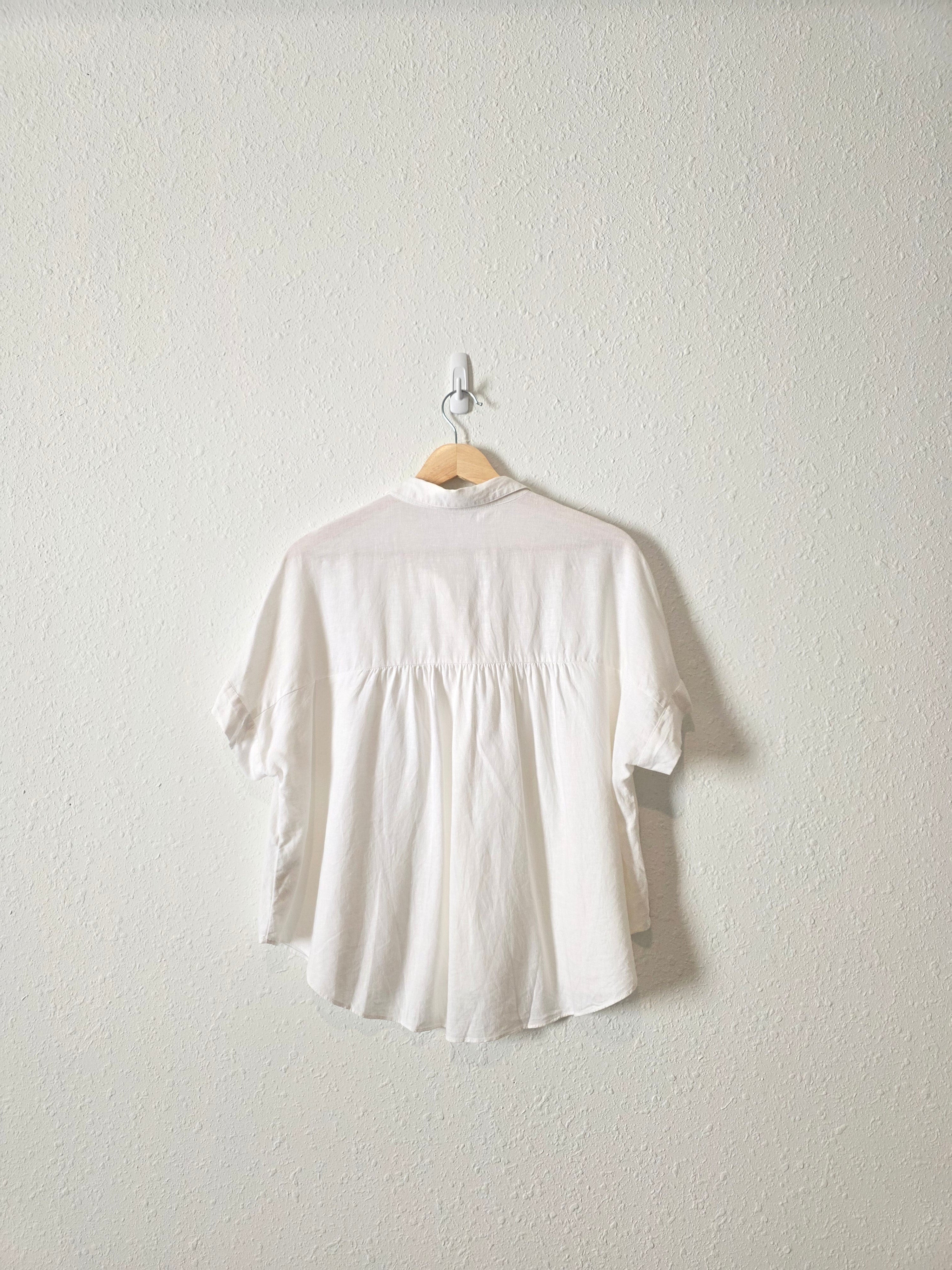 Madewell Linen Blend Button Up (M)
