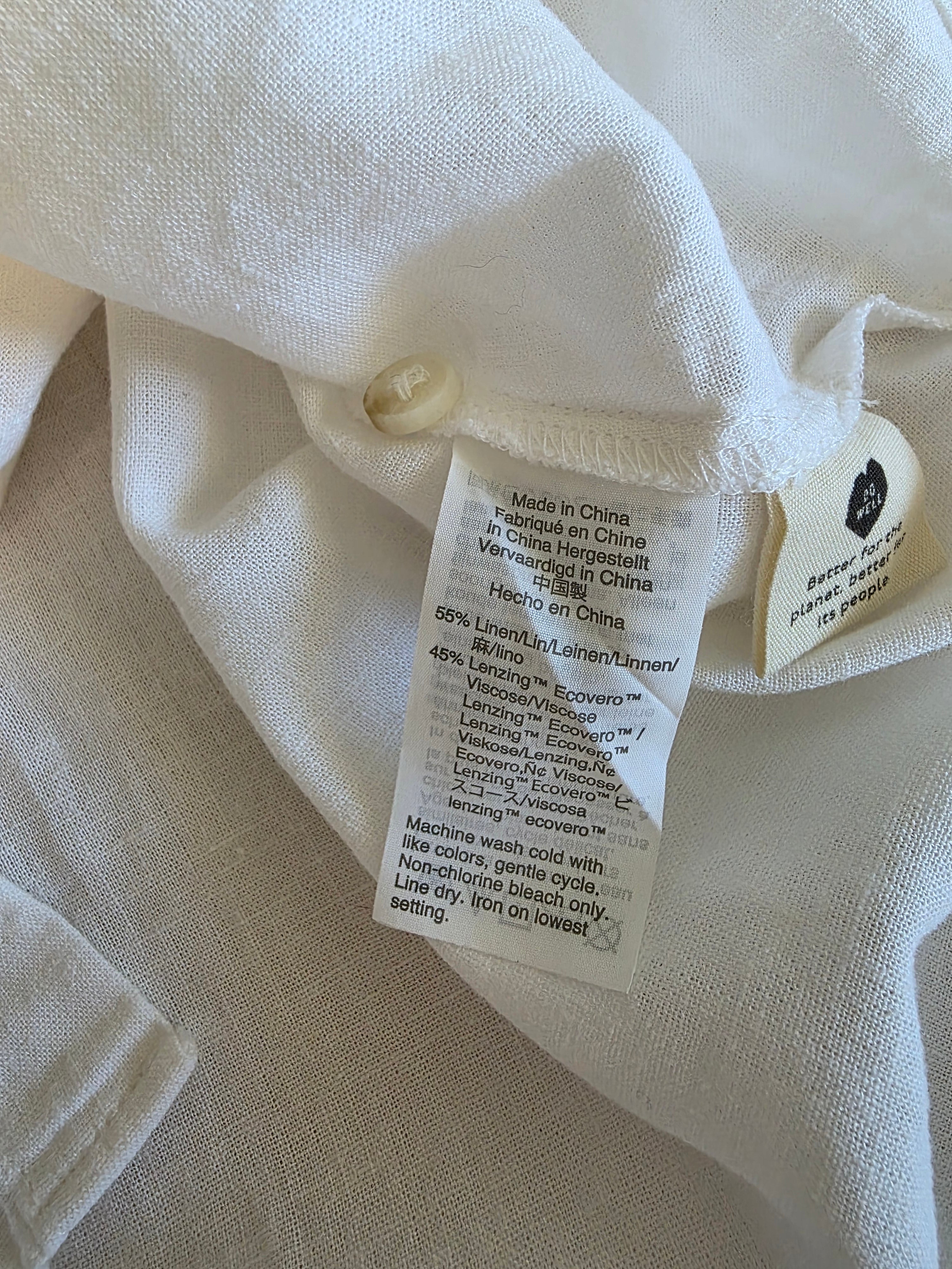 Madewell Linen Blend Button Up (M)