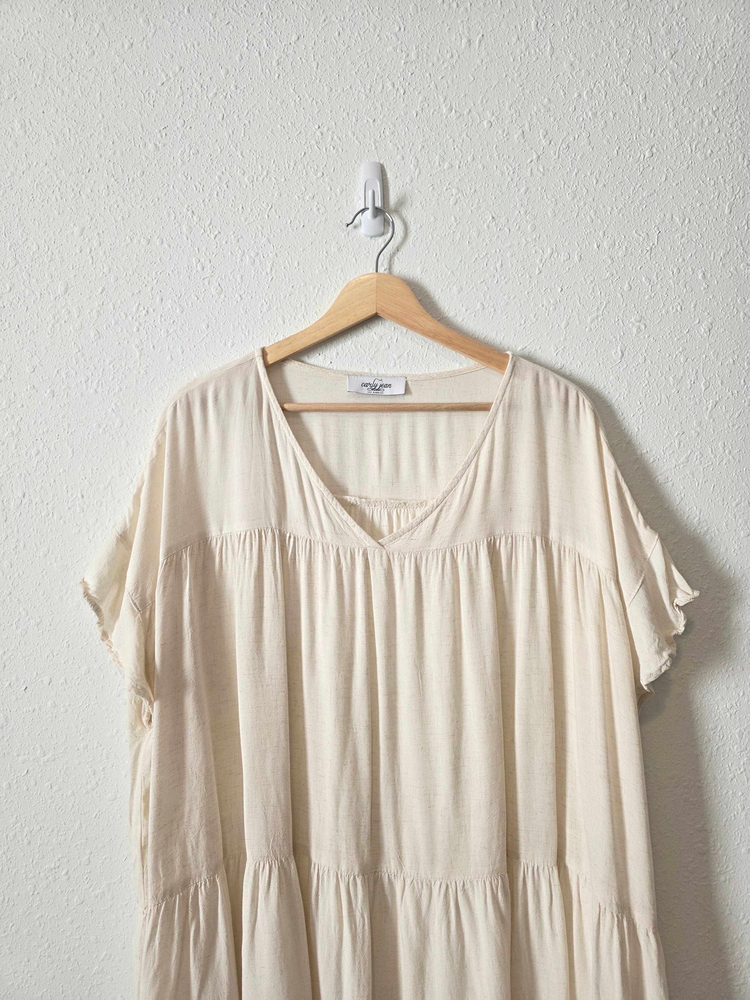 Carly Jean Linen Blend Tunic Dress (2X)