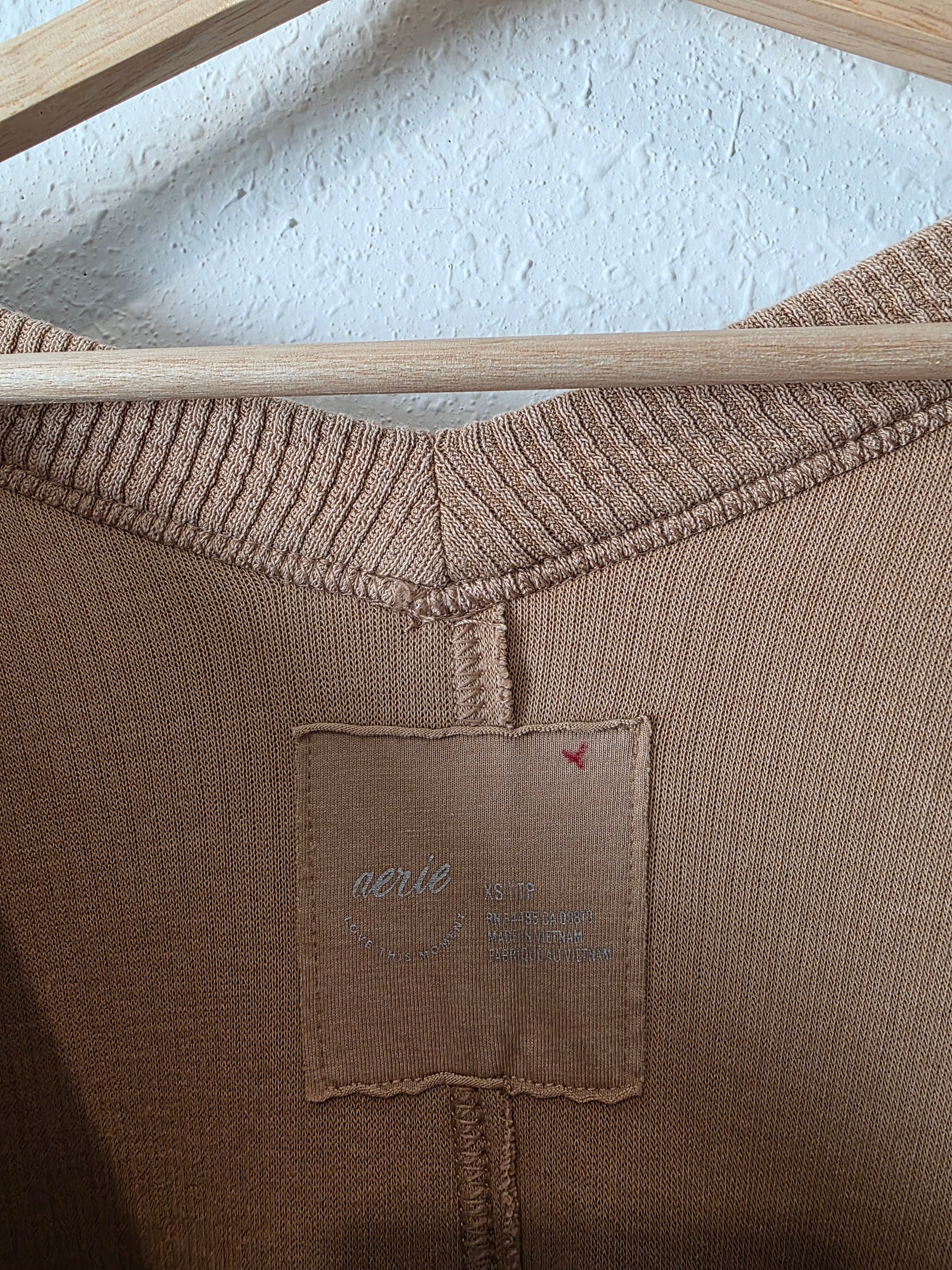Aerie Oversized Ribbed Sweatshirt (XS)