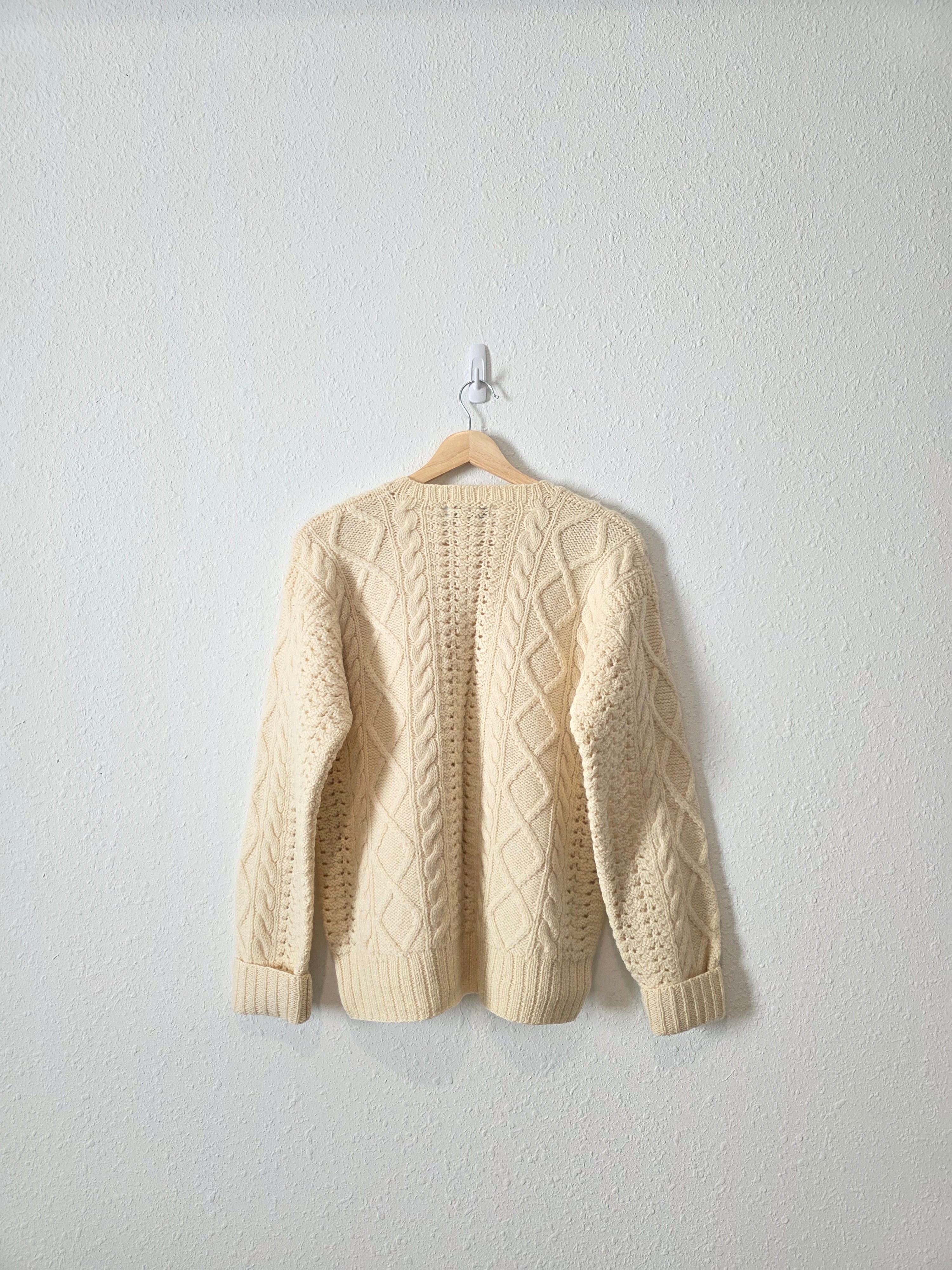 Vintage Cable Knit Sweater (M)