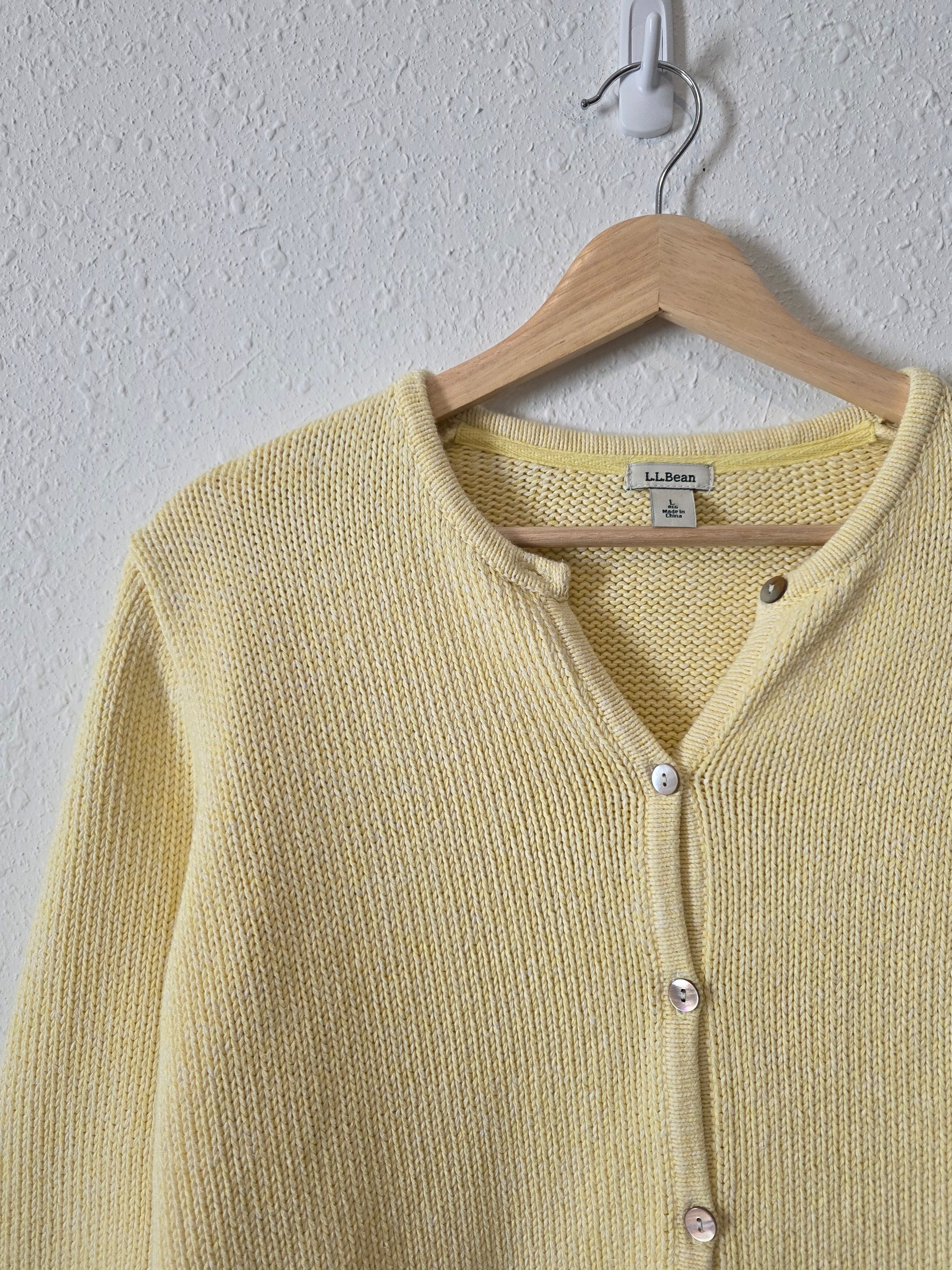 Vintage LL Bean Butter Yellow Sweater (L)