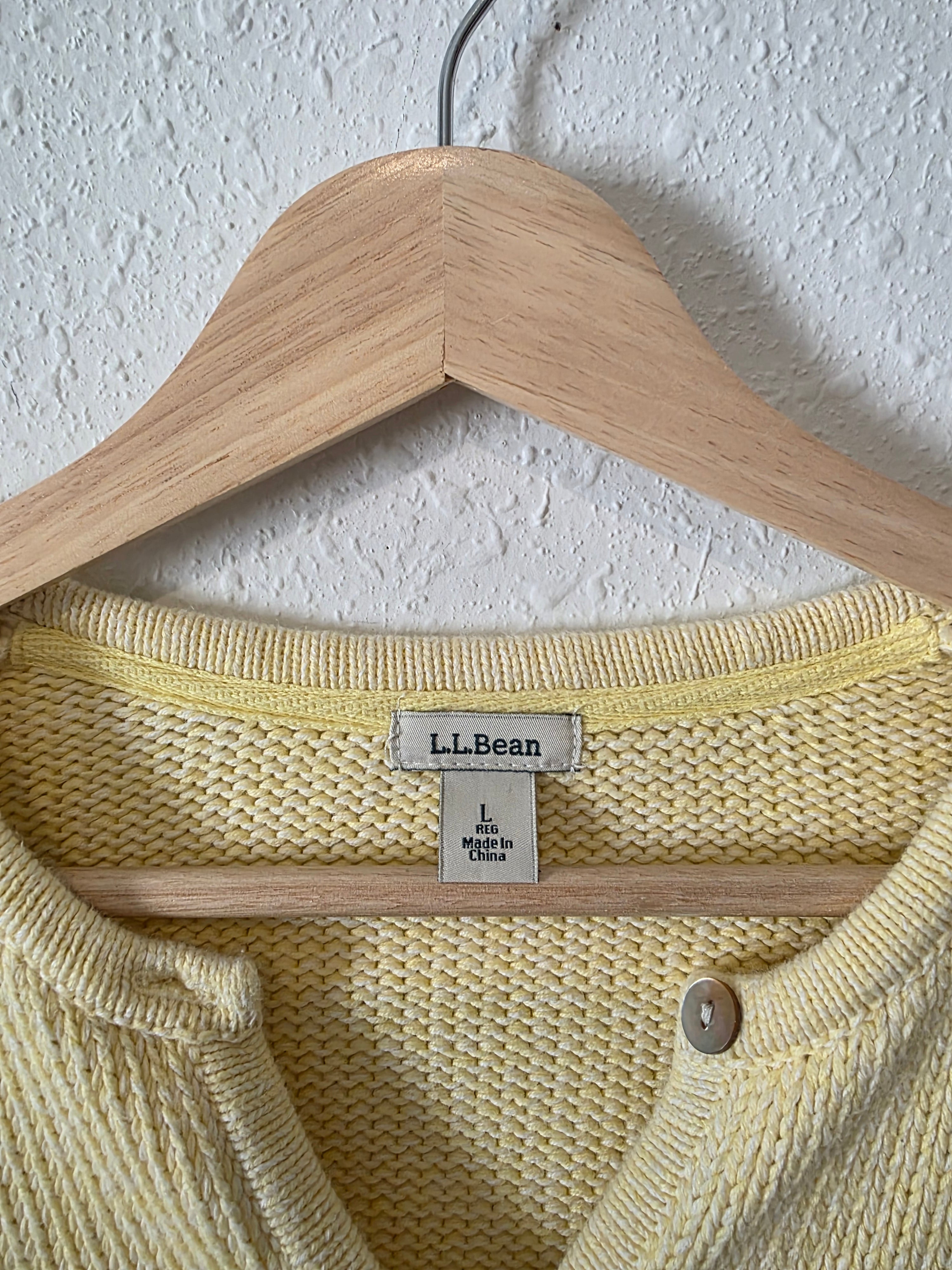 Vintage LL Bean Butter Yellow Sweater (L)